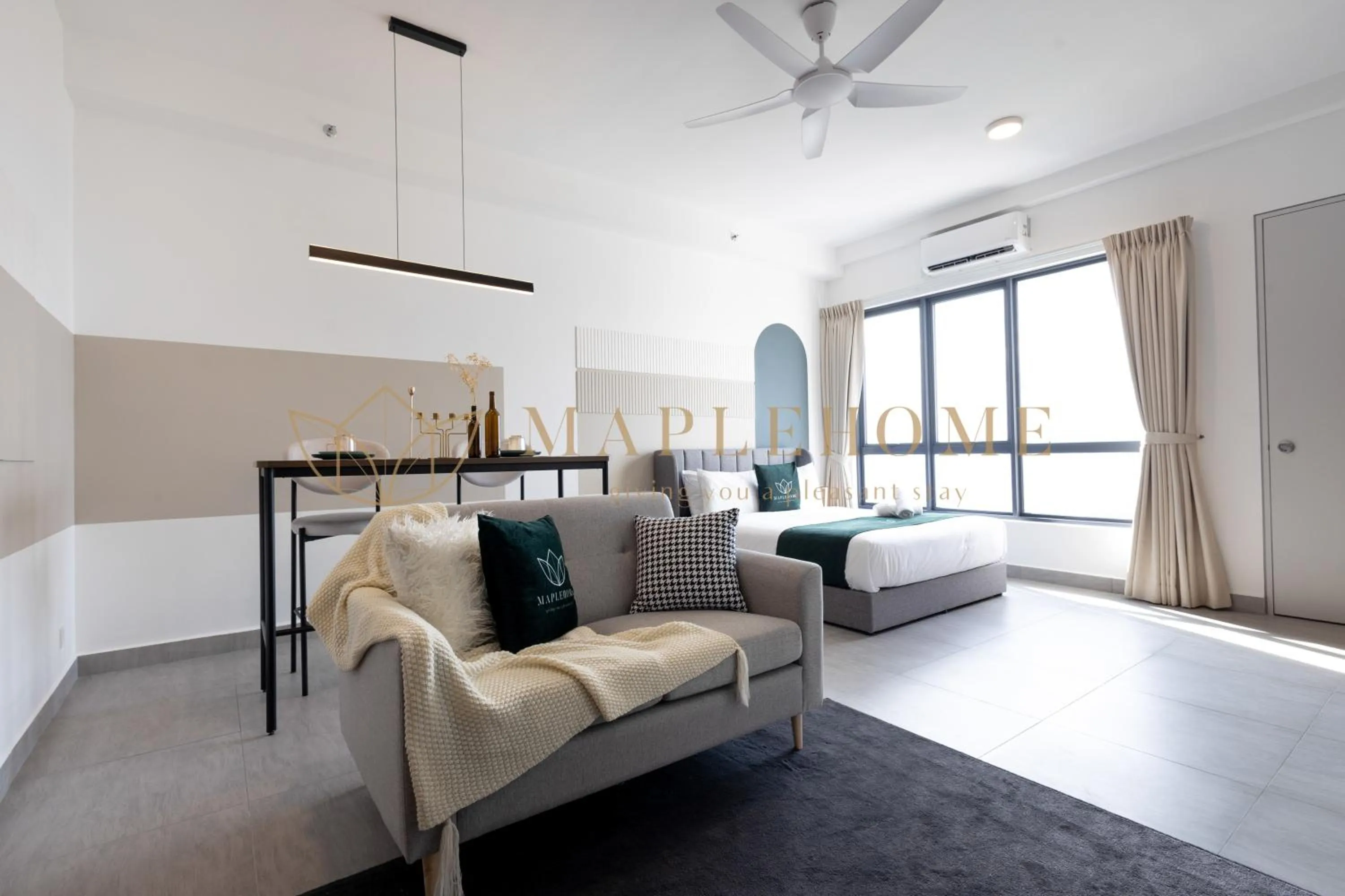 View (from property/room), Bed in Sunsuria Forum Premier Suites Setia Alam