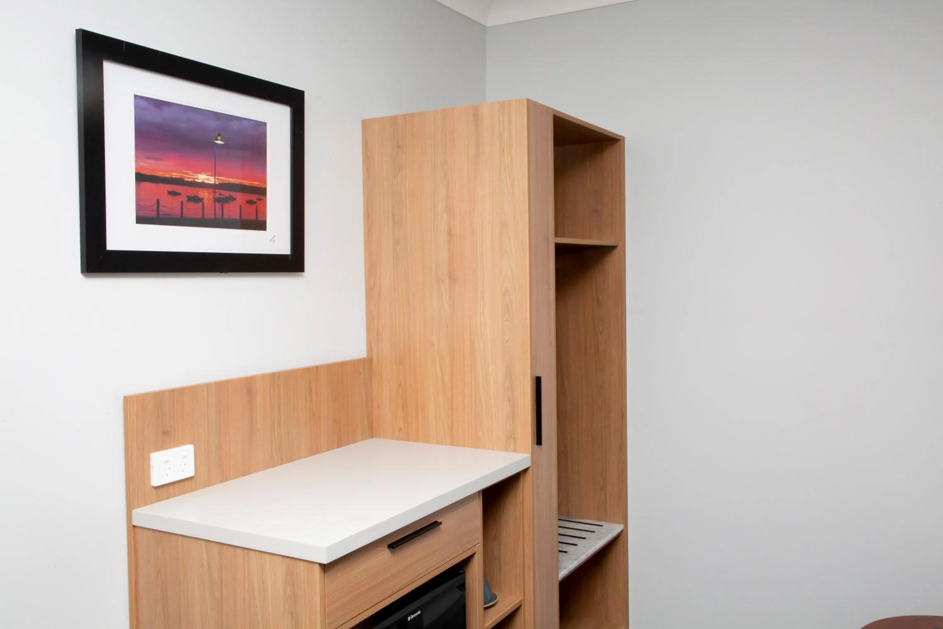 wardrobe in The Esplanade Motel