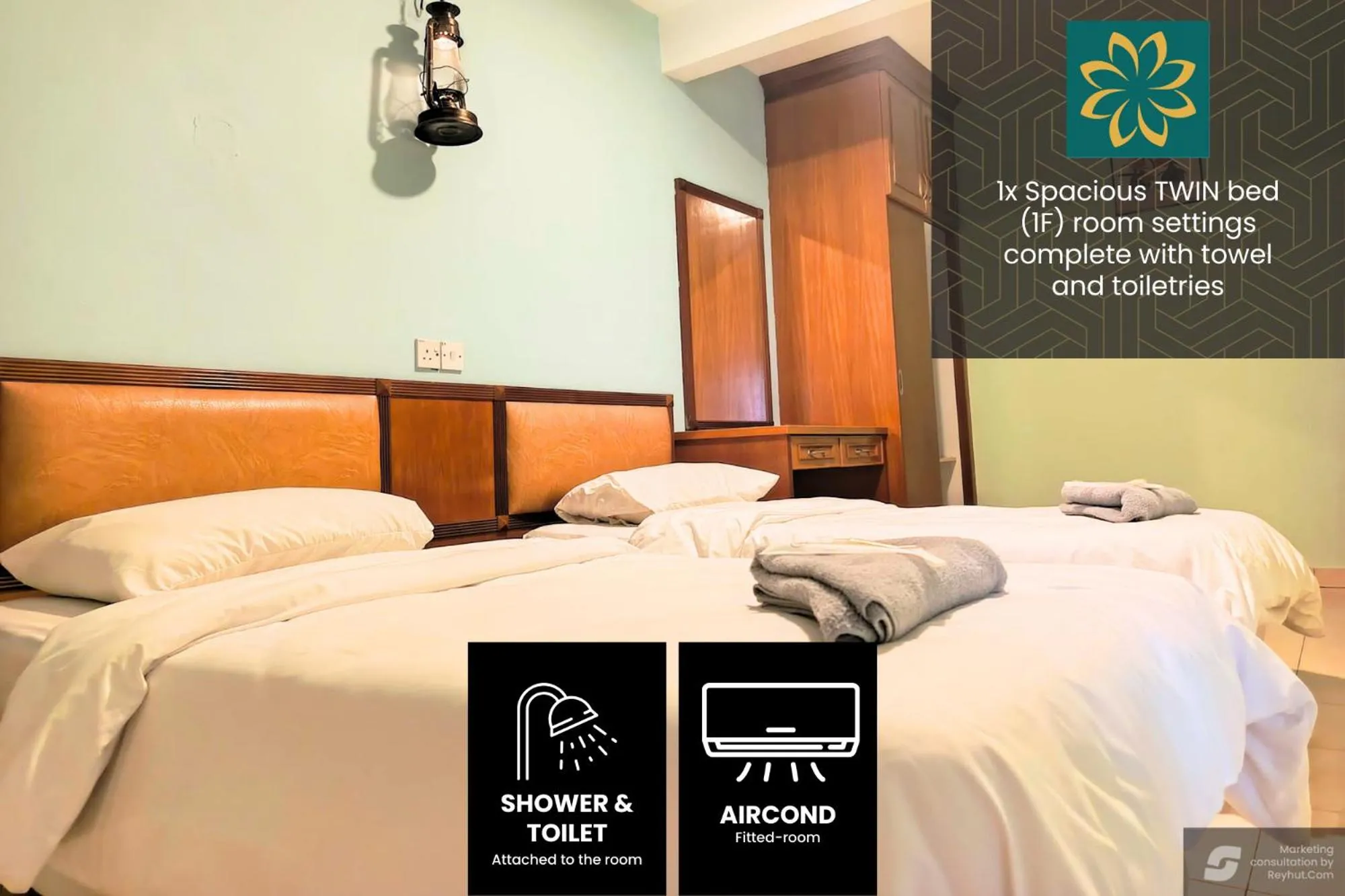 Bed in Thara Beach Resort