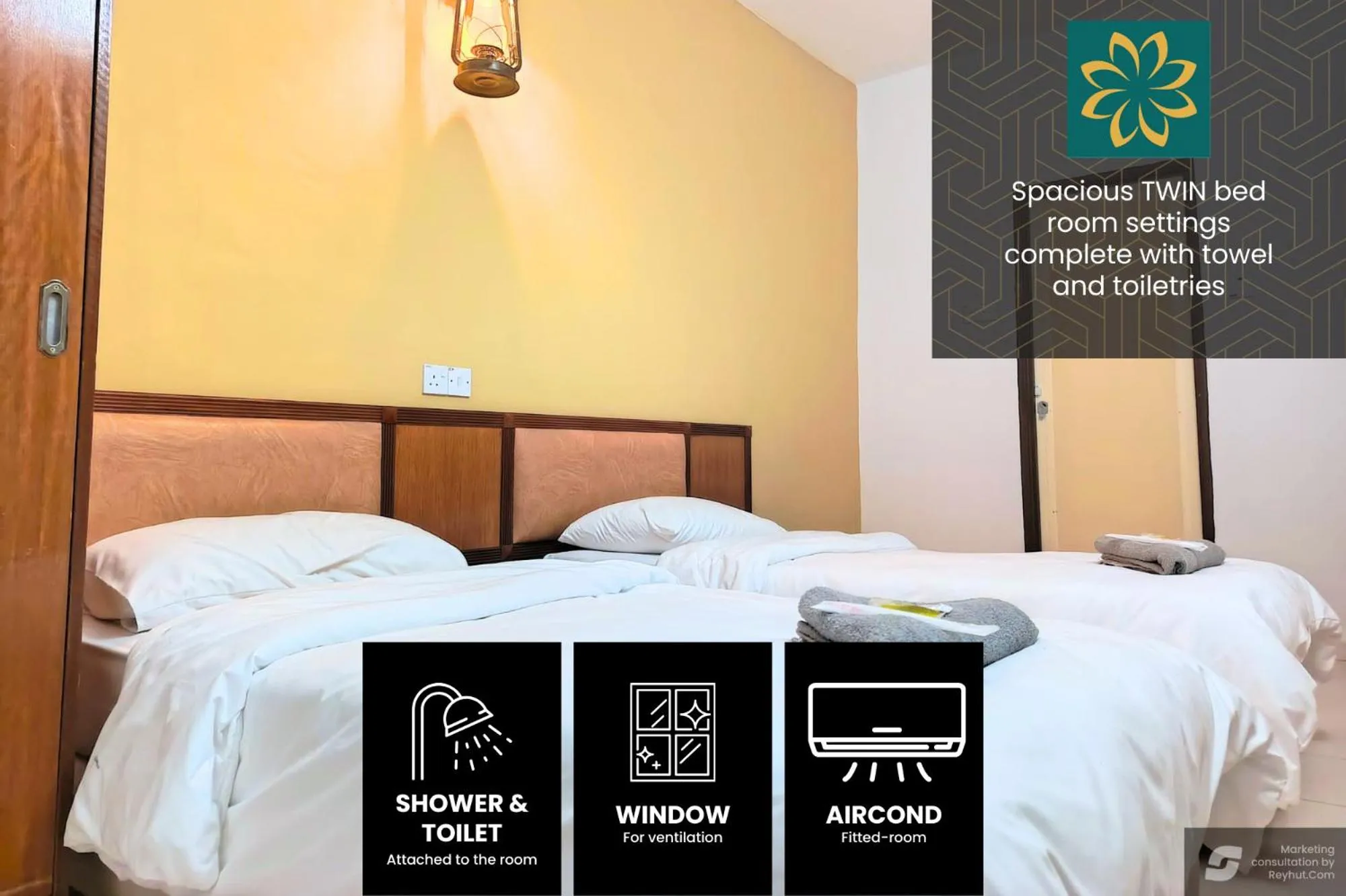 Bed in Thara Beach Resort