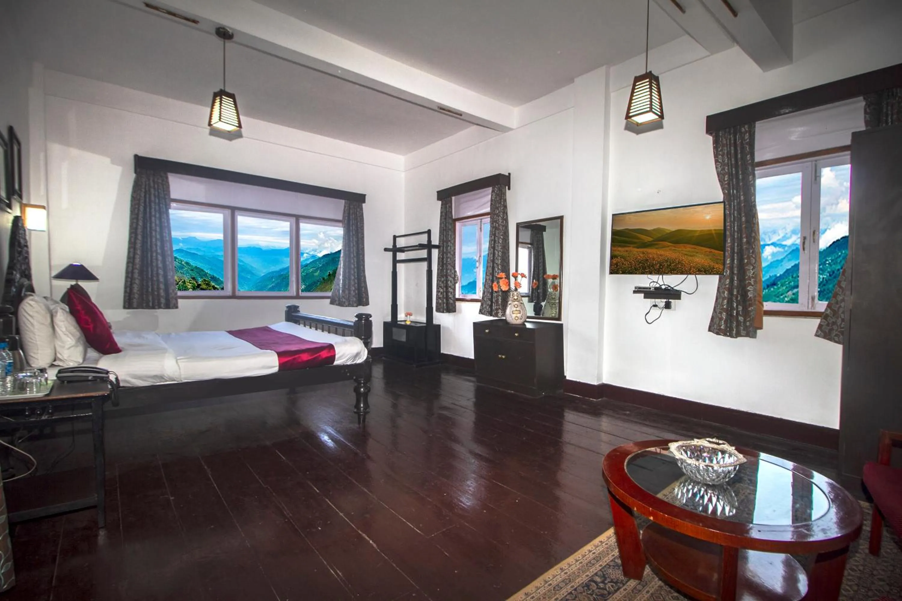 Photo of the whole room, Bed in Central Gleneagles Heritage Resort Former Bungalow of Ex-TATA Chairman Russi Mody The Mall Road Darjeeling