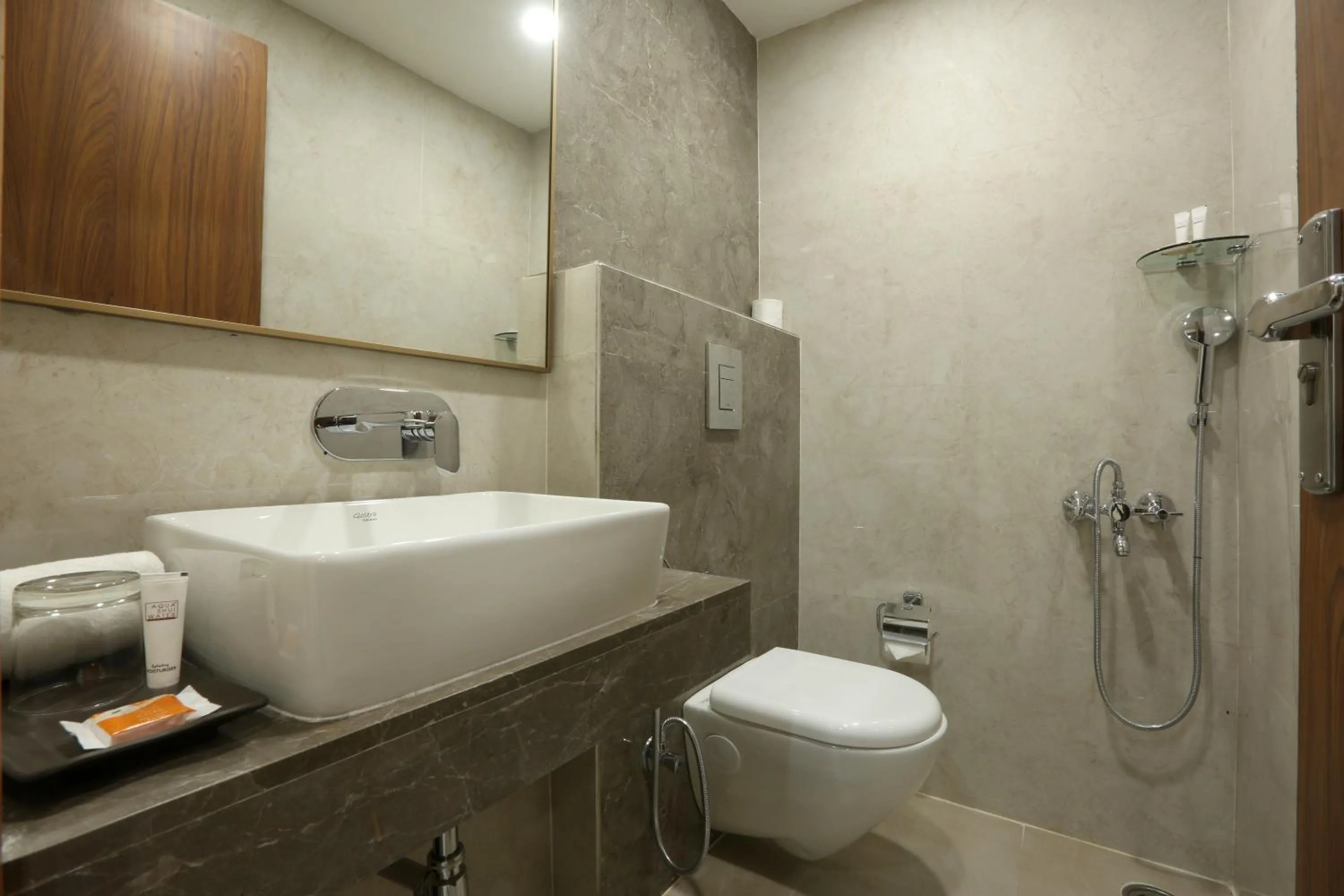 Toilet in Hotel Luxe Opera NH8 - 7km from IGI Airport Delhi