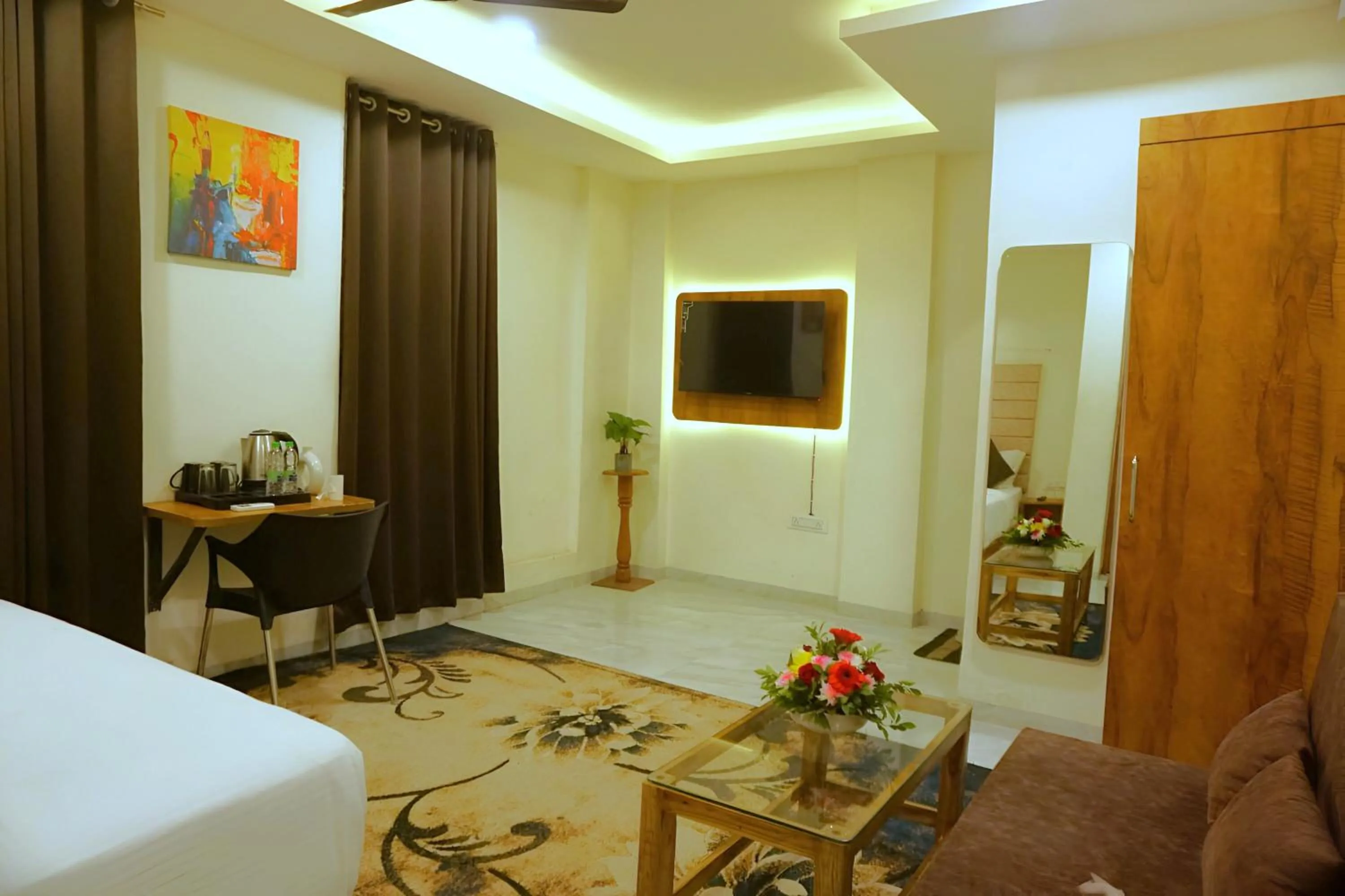 Bedroom, Bed in The Havelock Hotel, Vijay Nagar