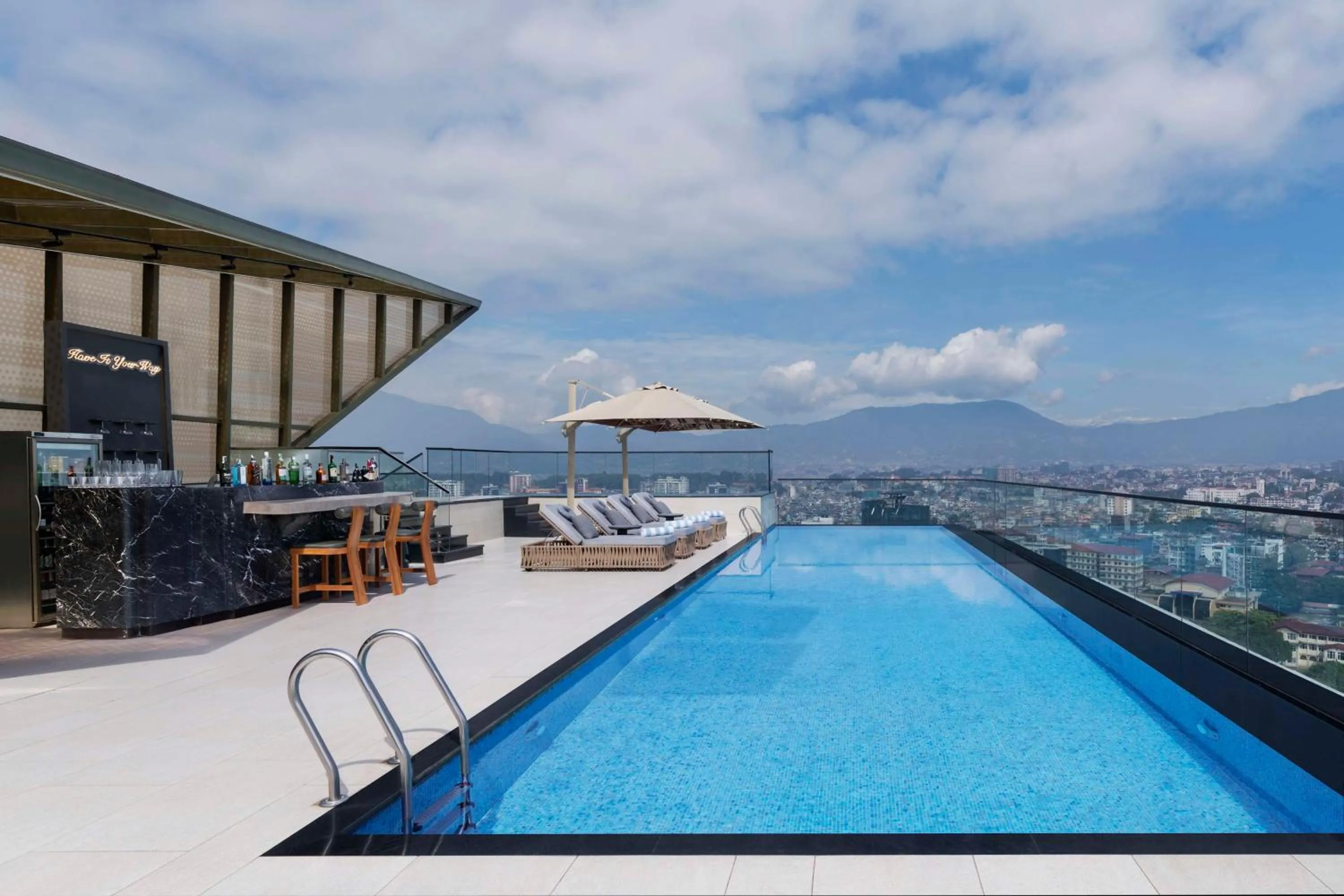 Pool view in Hilton Kathmandu