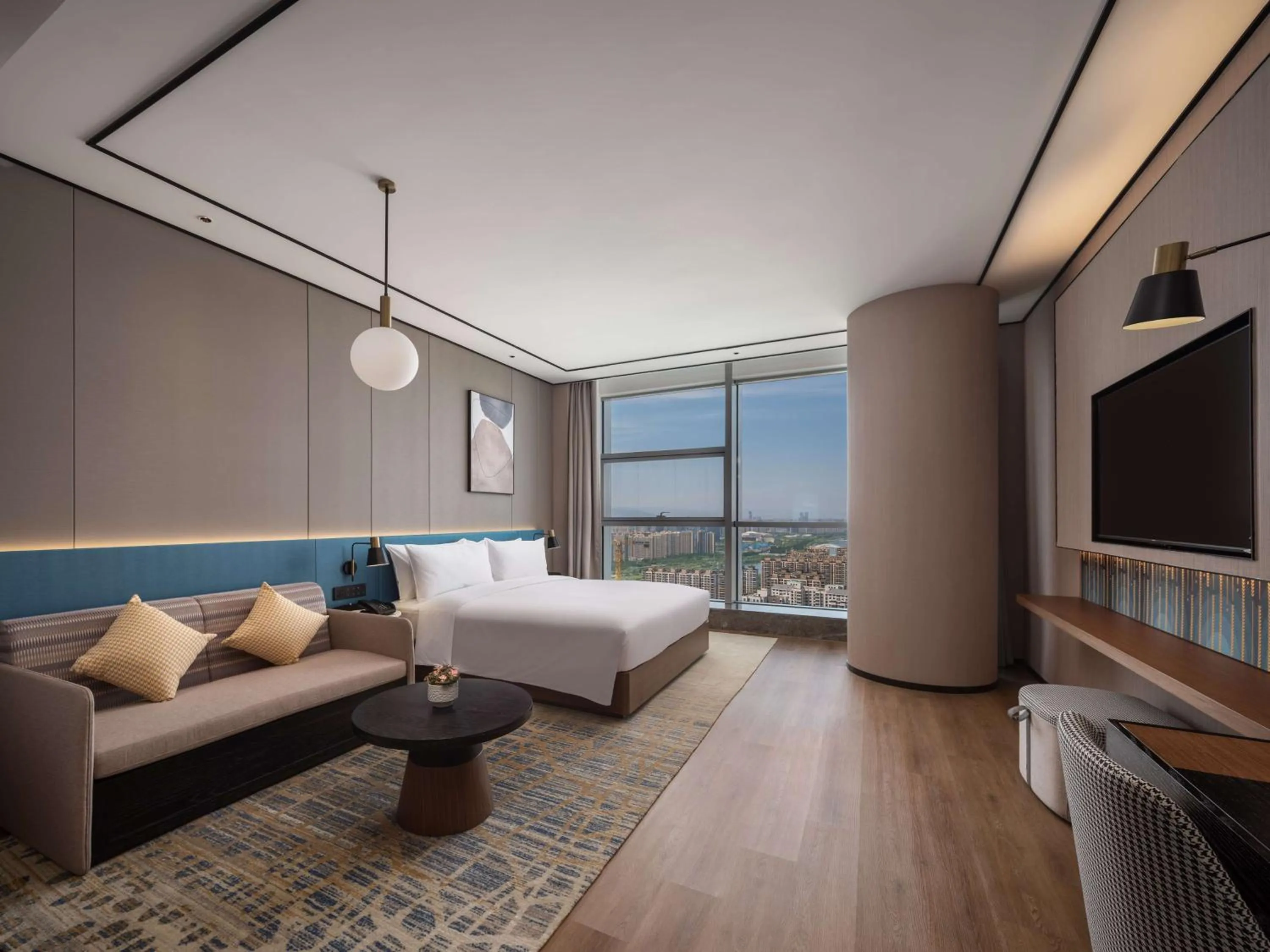 Living room, Bed in Hilton Garden Inn Taiyuan Binhe