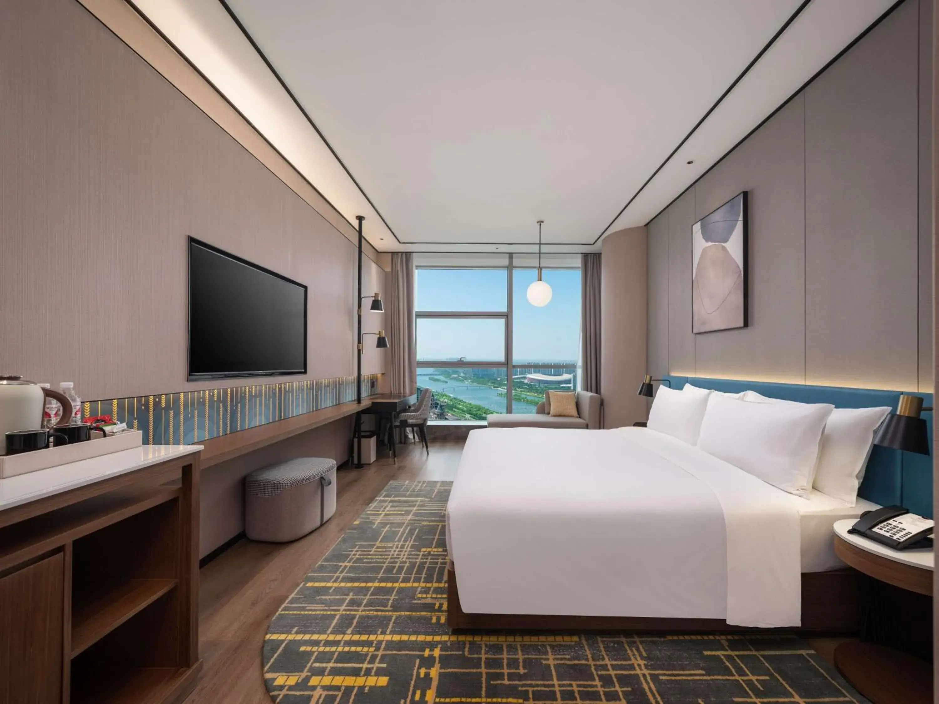 King Room with River View in Hilton Garden Inn Taiyuan Binhe King Room with River View in Hilton Garden Inn Taiyuan Binhe