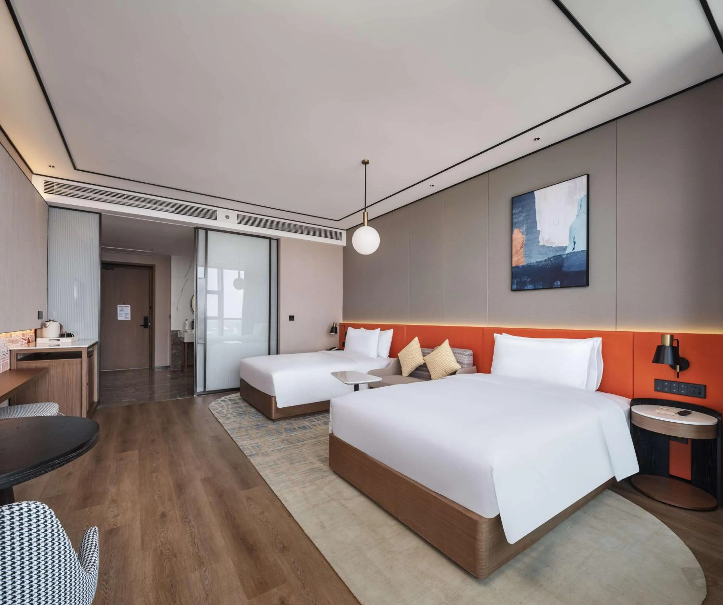 Living room, Bed in Hilton Garden Inn Taiyuan Binhe