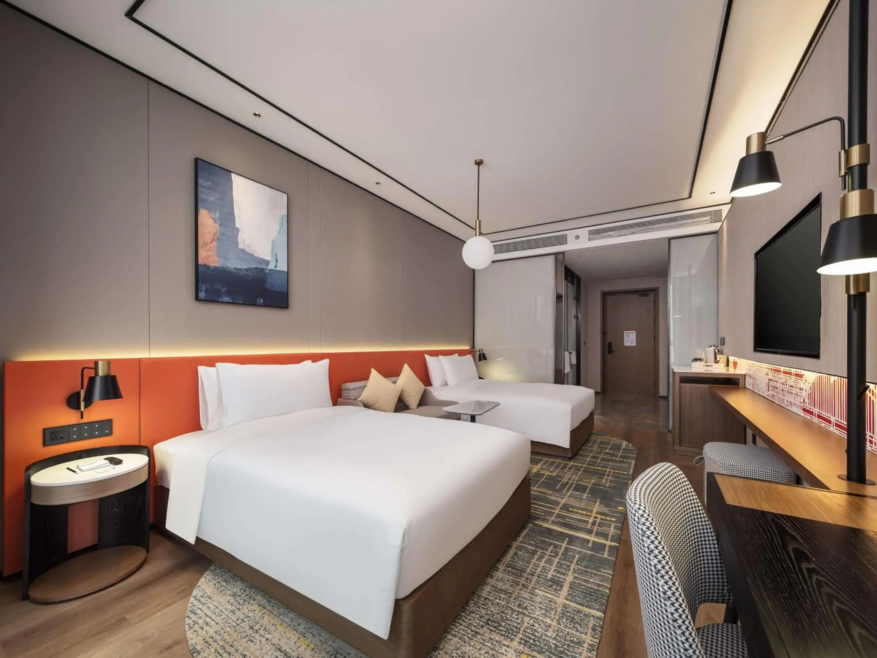 Twin Room with River View in Hilton Garden Inn Taiyuan Binhe Twin Room with River View in Hilton Garden Inn Taiyuan Binhe