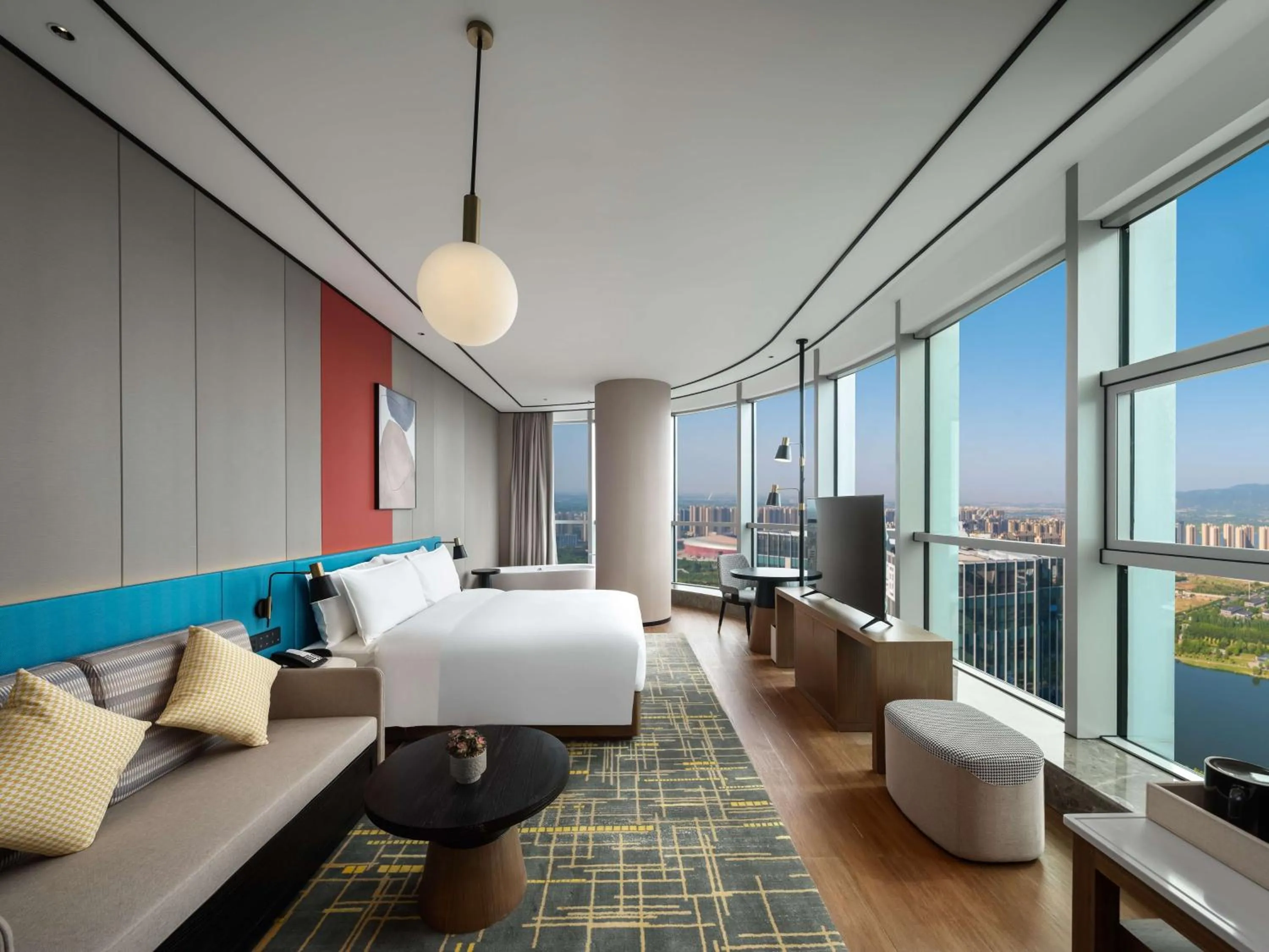 Living room, Bed in Hilton Garden Inn Taiyuan Binhe