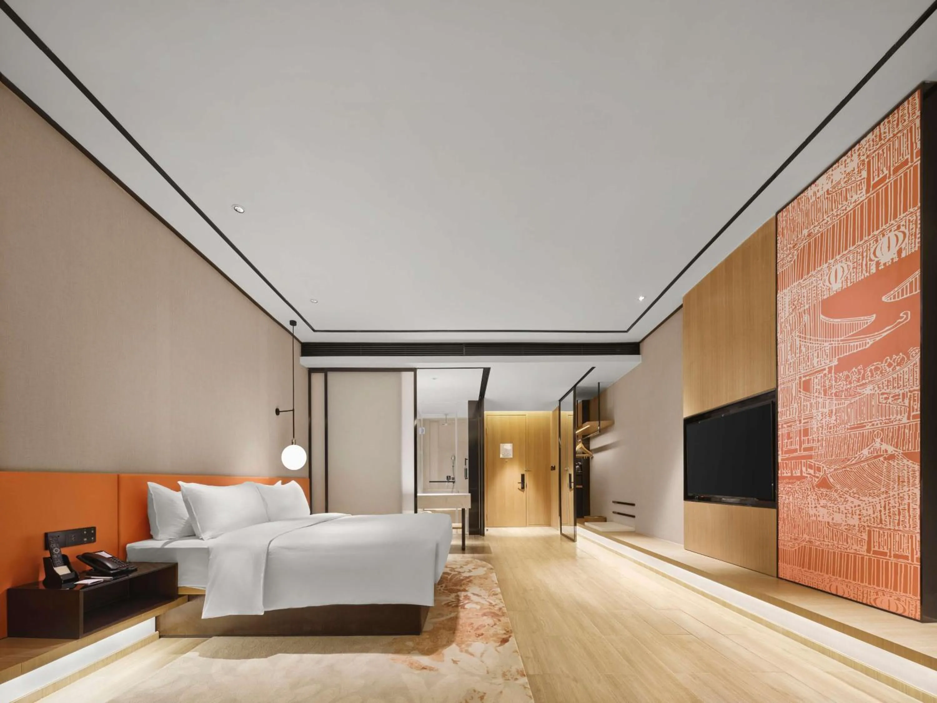 Bed in Hilton Garden Inn Jinzhong Yuci