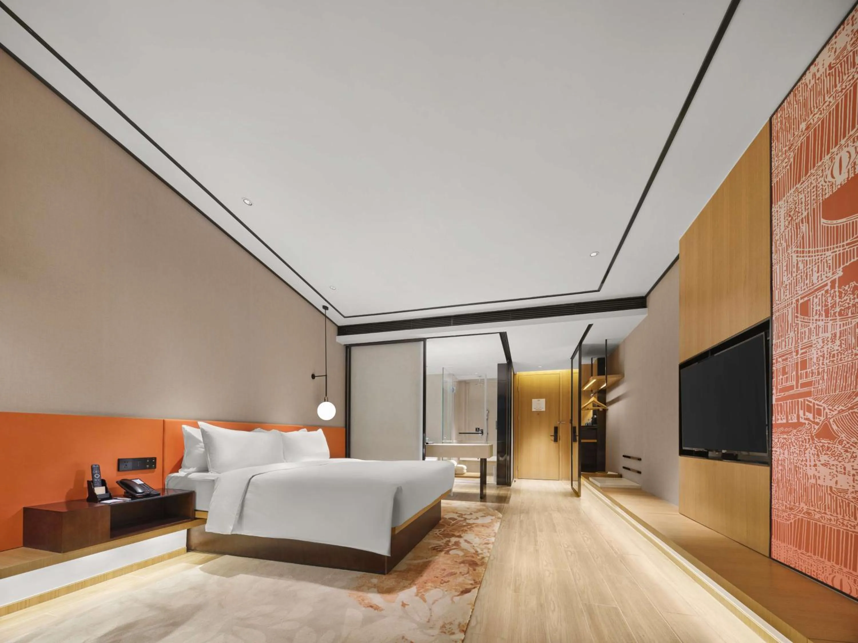 Bed in Hilton Garden Inn Jinzhong Yuci