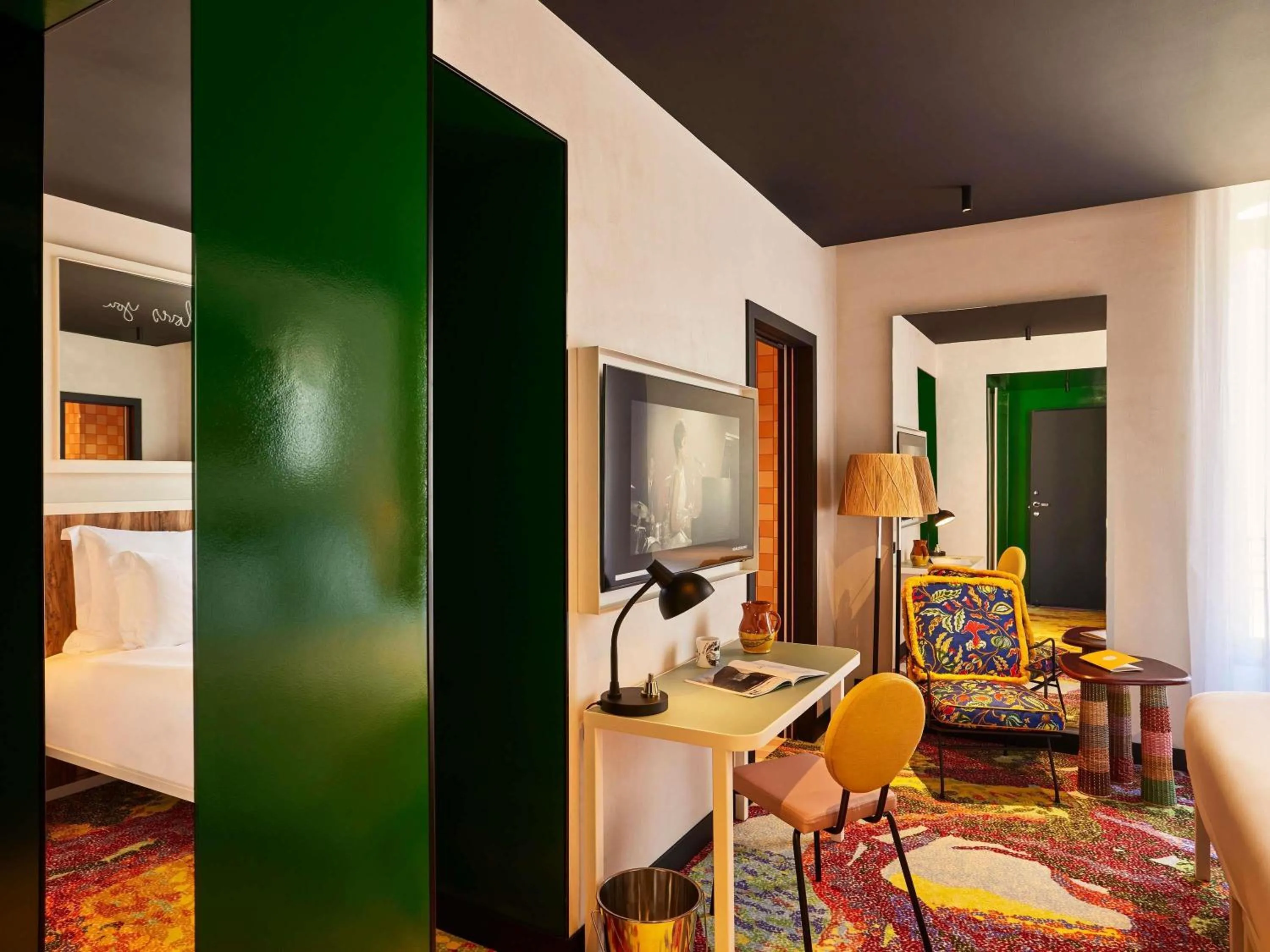 Bedroom, Bed in Mama Shelter Nice