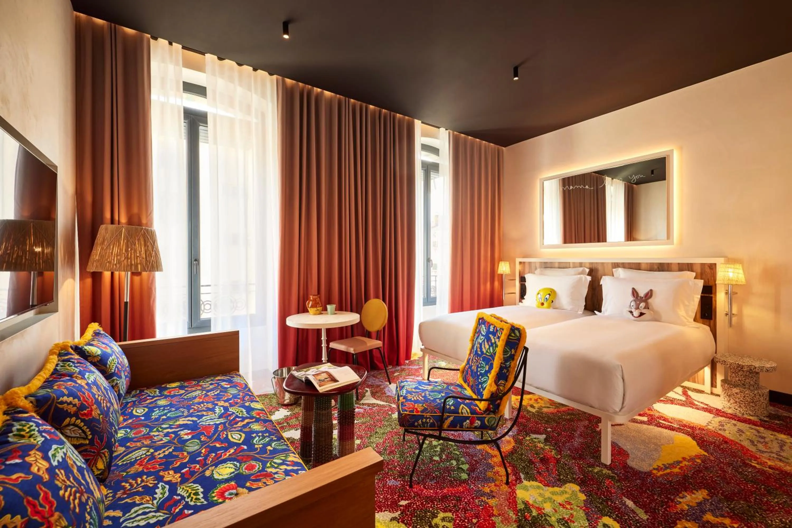 Bed in Mama Shelter Nice