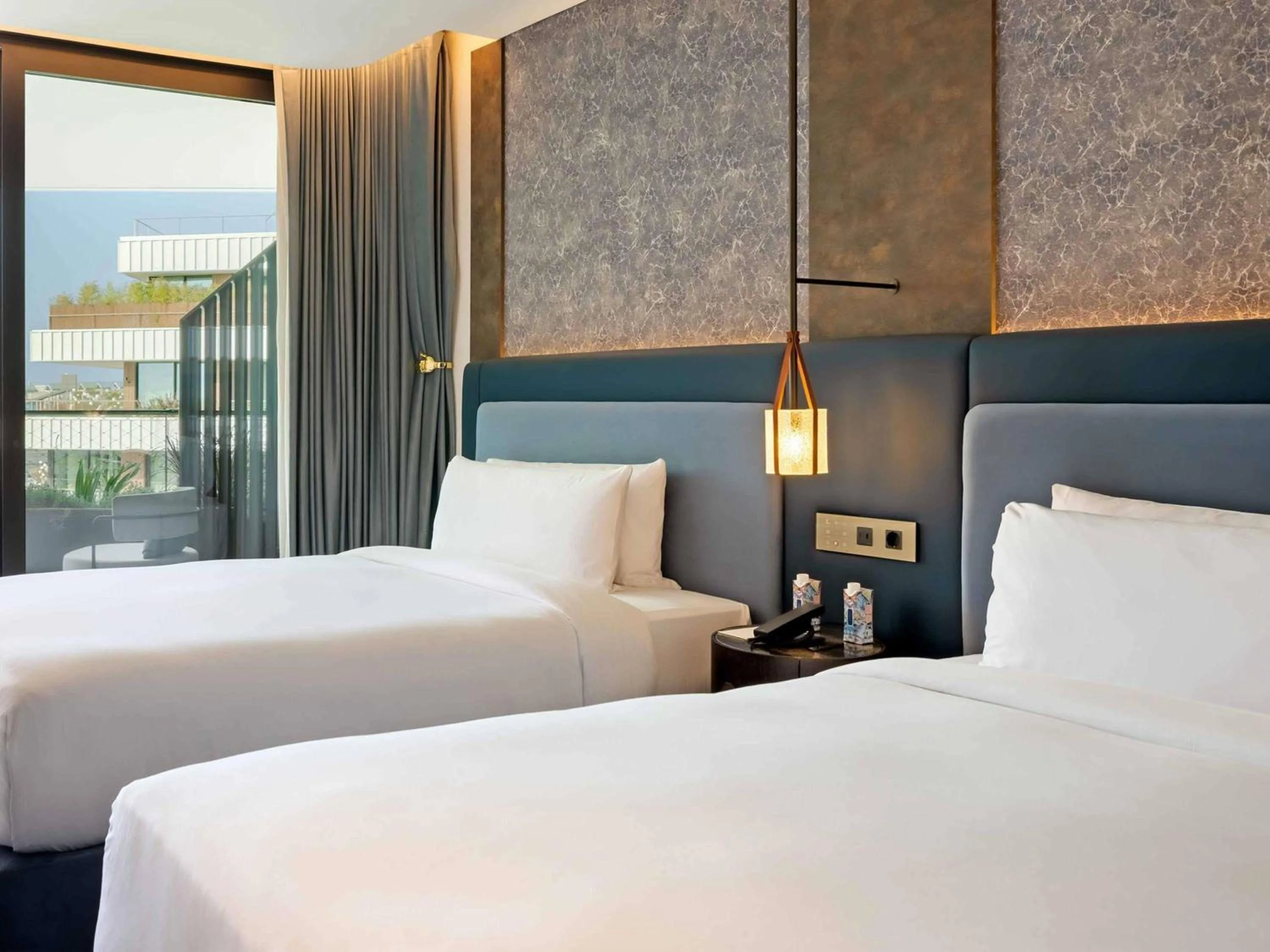 Bedroom, Bed in SLS Barcelona