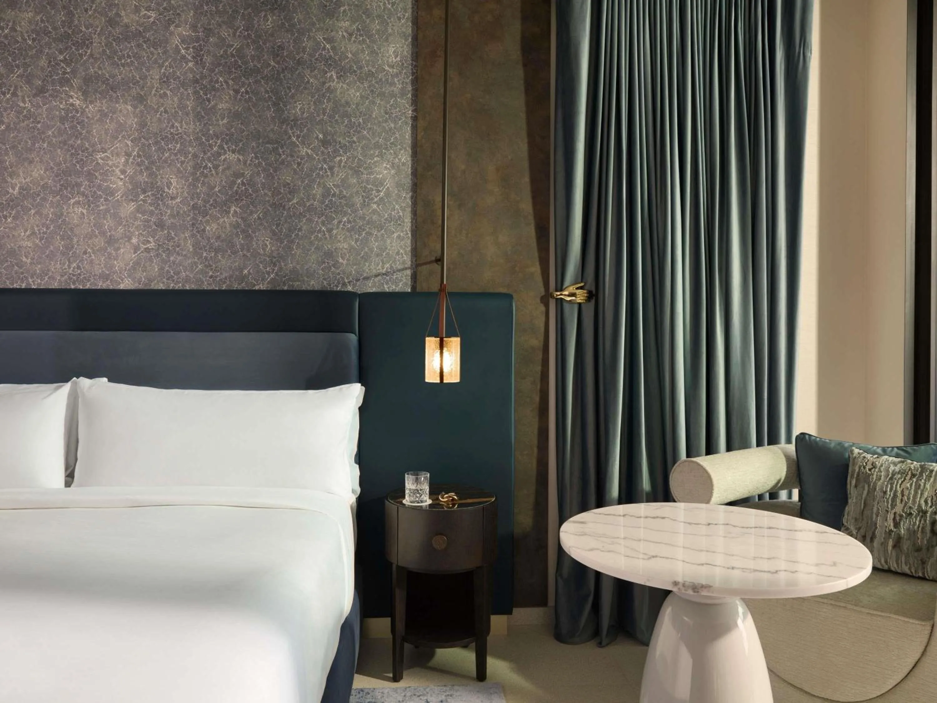 Bedroom, Bed in SLS Barcelona