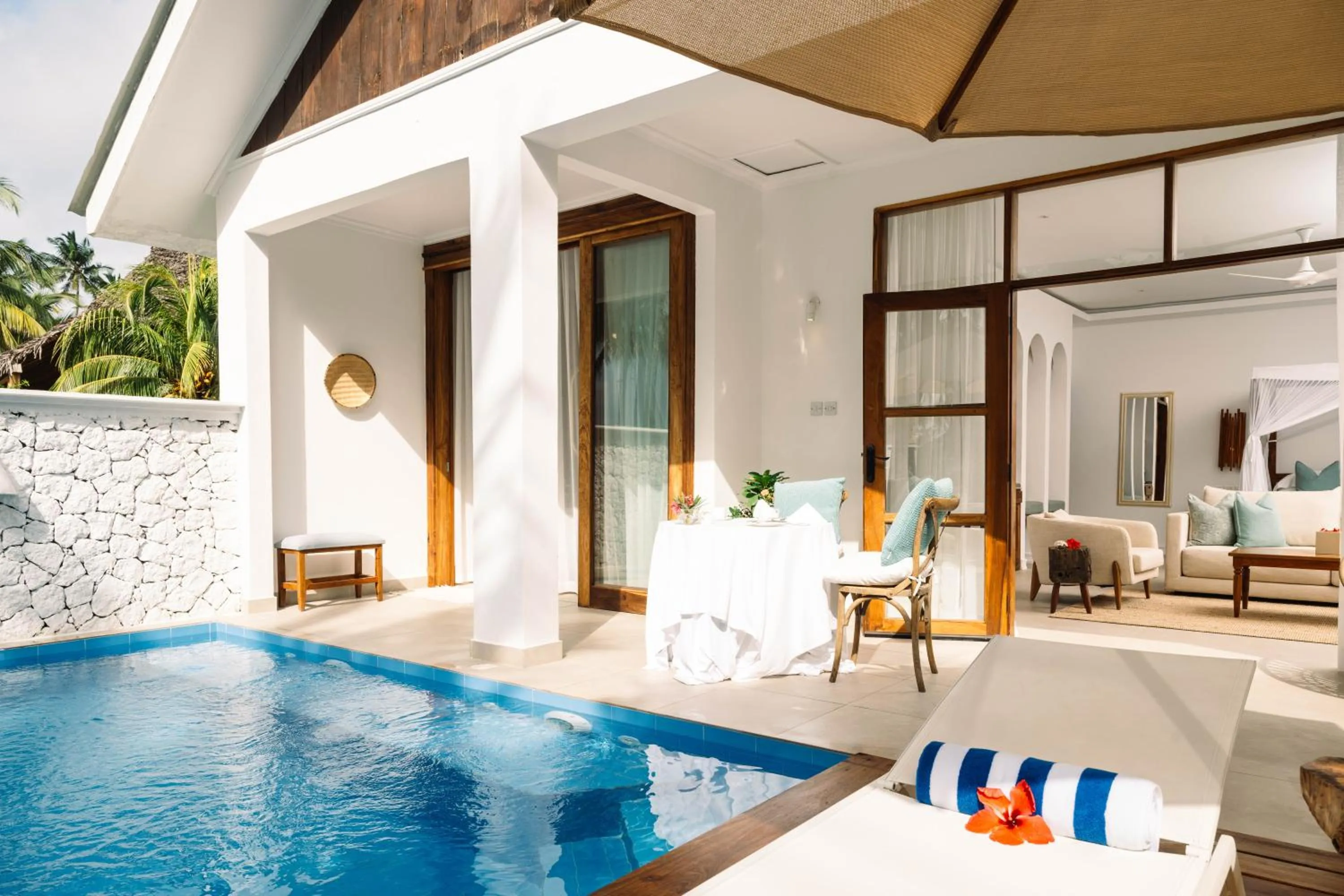 Pool view in Kisiwa on the Beach