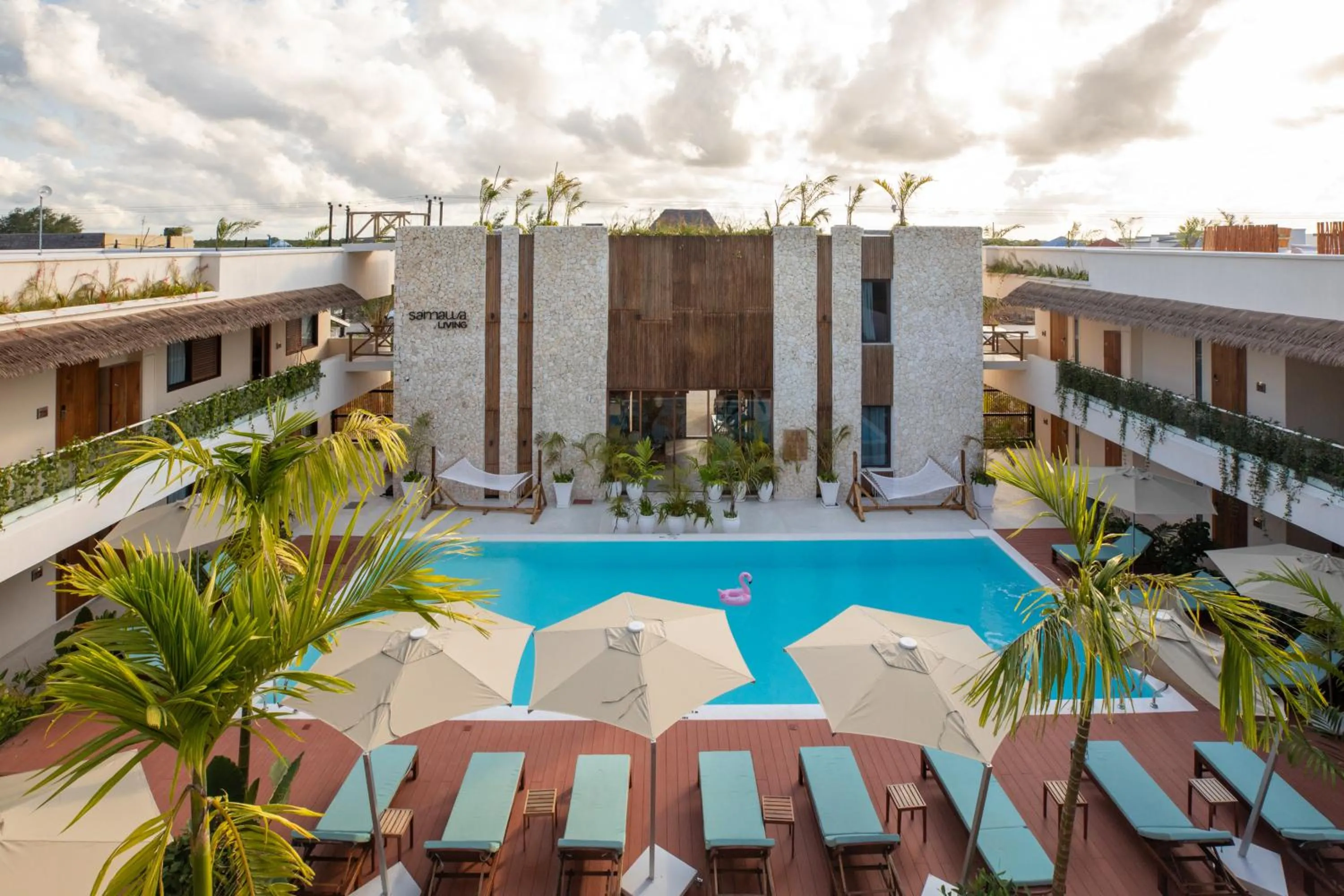 Pool view in Samawa Living