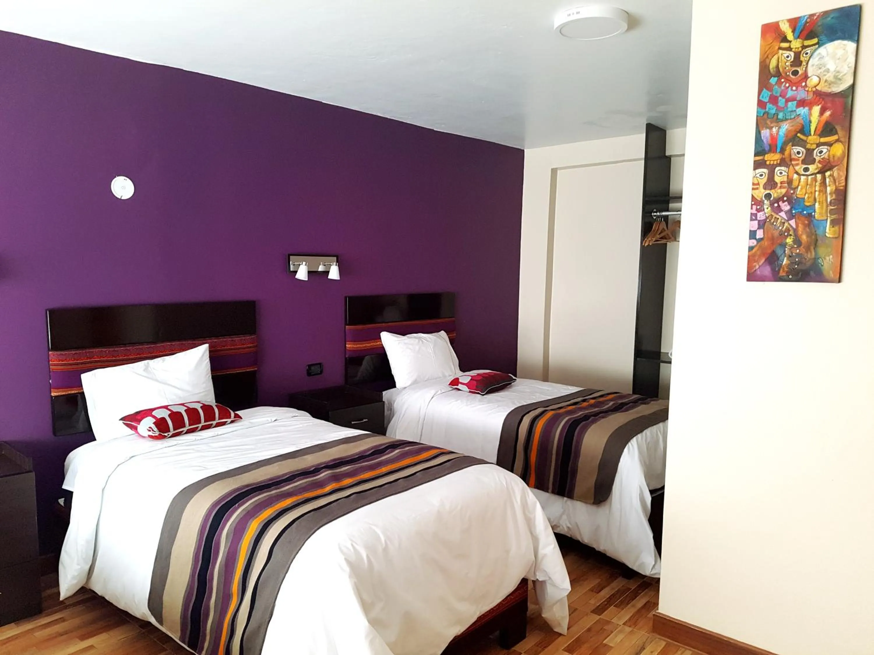 Decorative detail, Bed in Hotel Tierra Inka Sacred Valley