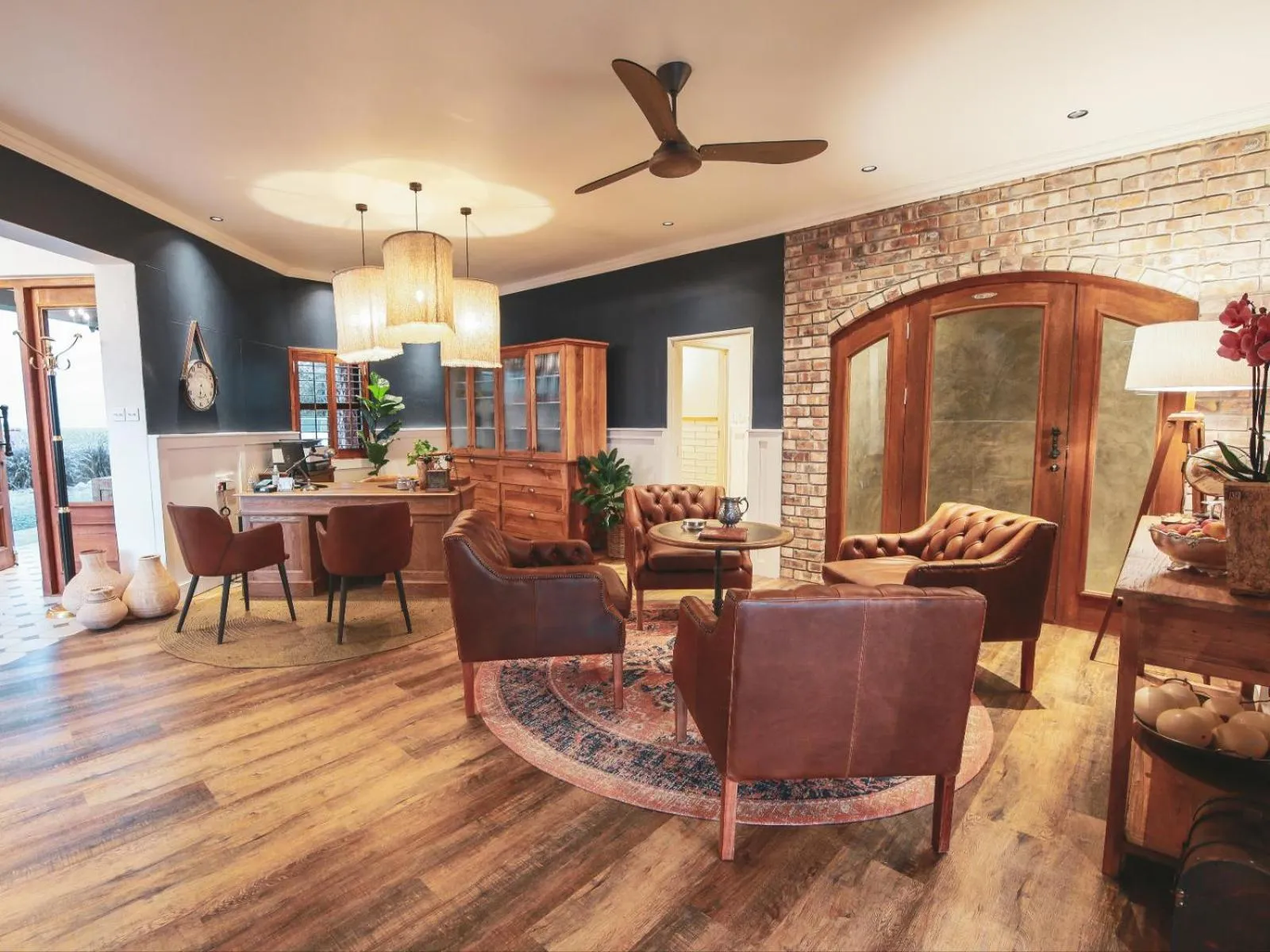 Communal lounge/ TV room in Otjiwa Mountain Lodge