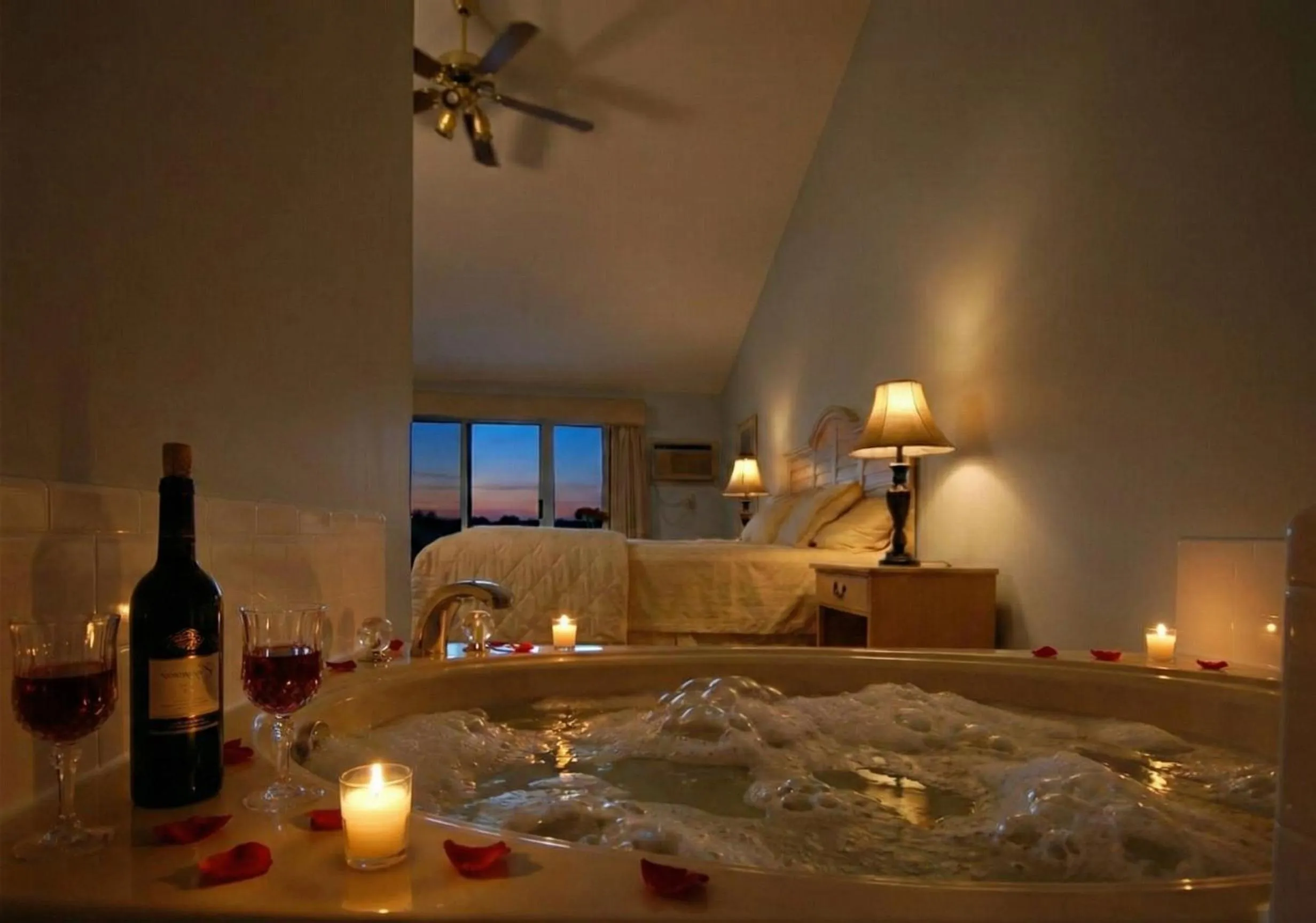 Hot Tub in Pointes North Beachfront Hotel - 2 Person Spa Tub Studios