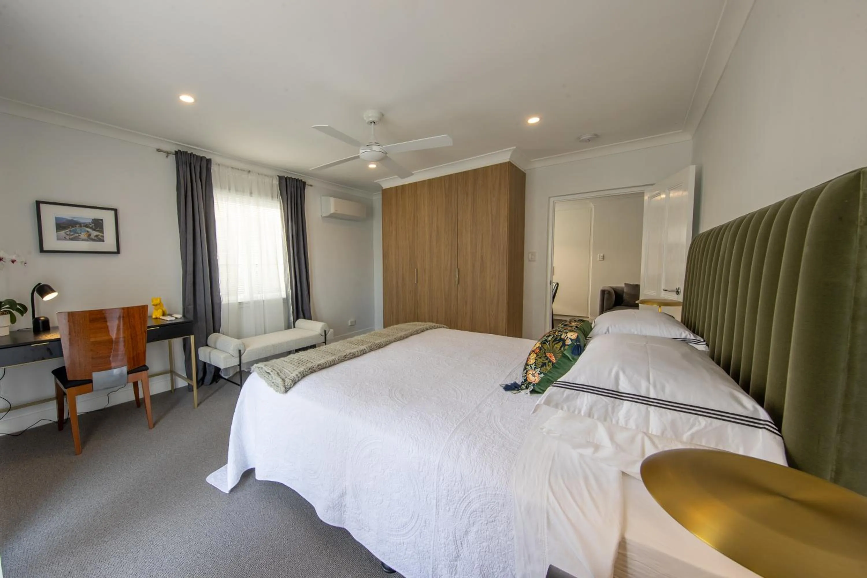 Photo of the whole room, Bed in Heal House