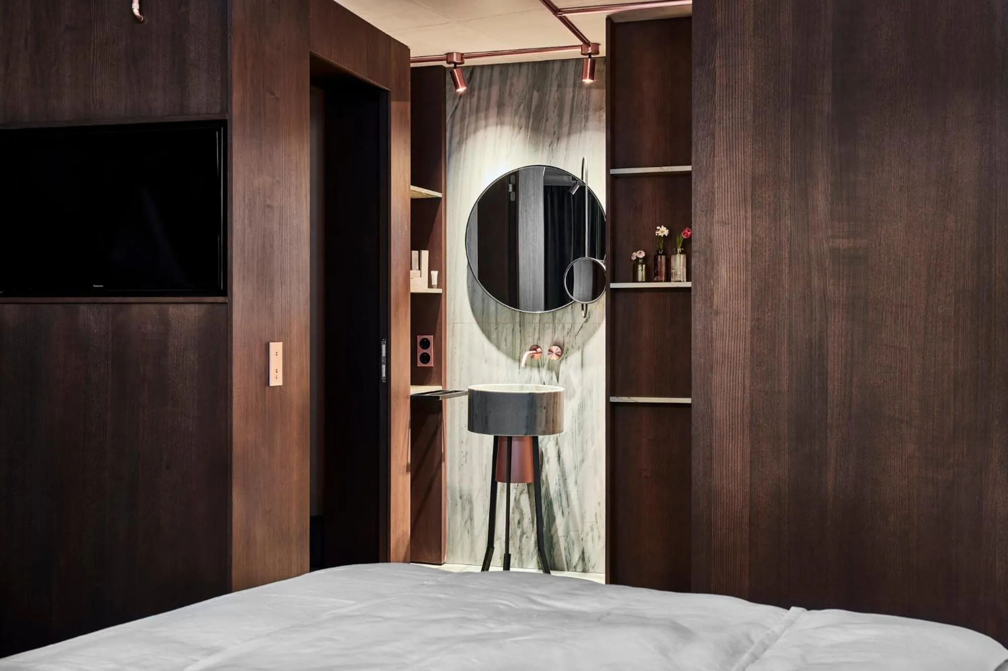 Bathroom, Bed in Boutique Hotel Badhaus