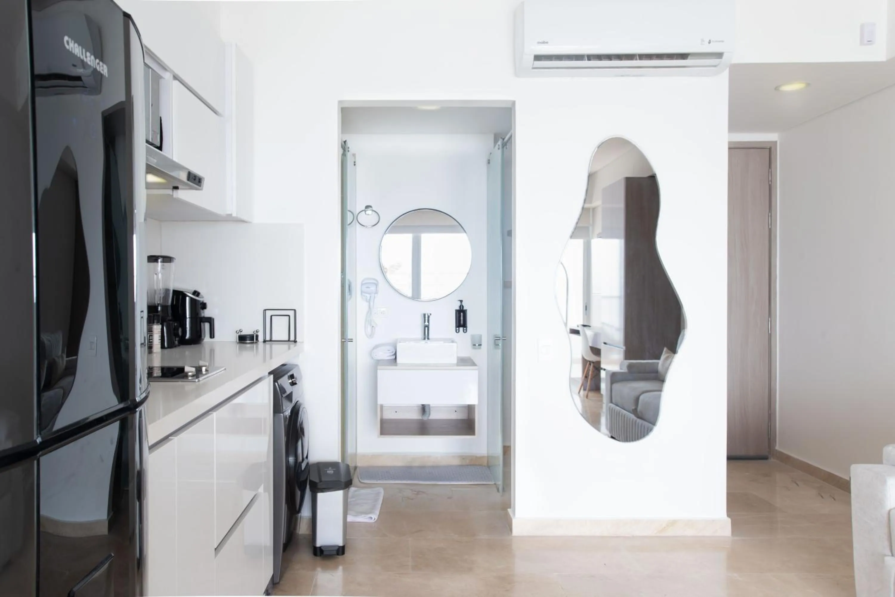 Kitchen or kitchenette in Wynwood Cartagena Beach