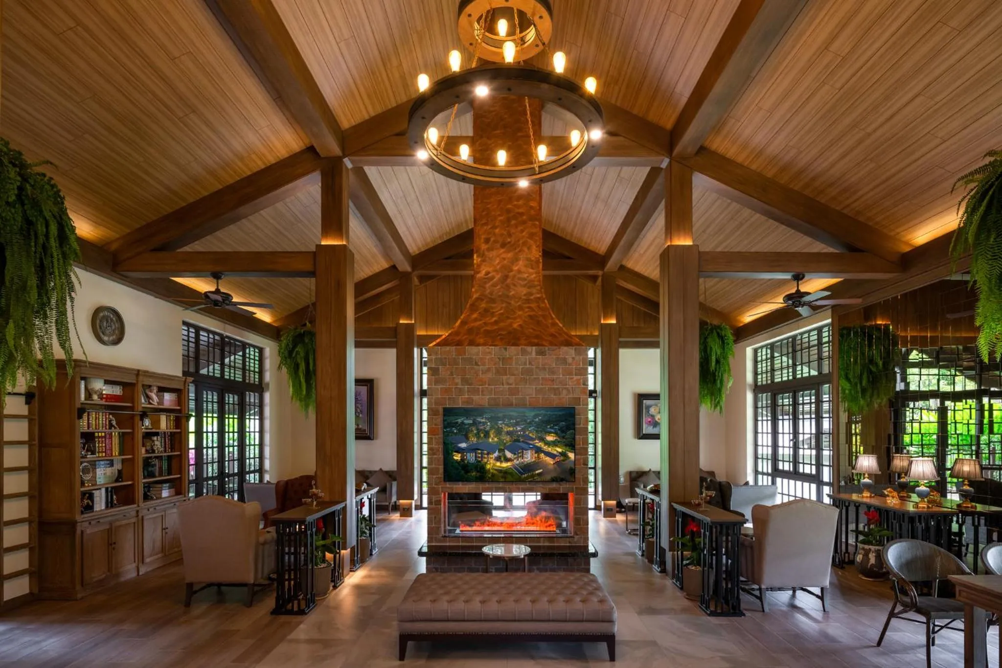 Seating area in Tana Spring Resort Mae Chan