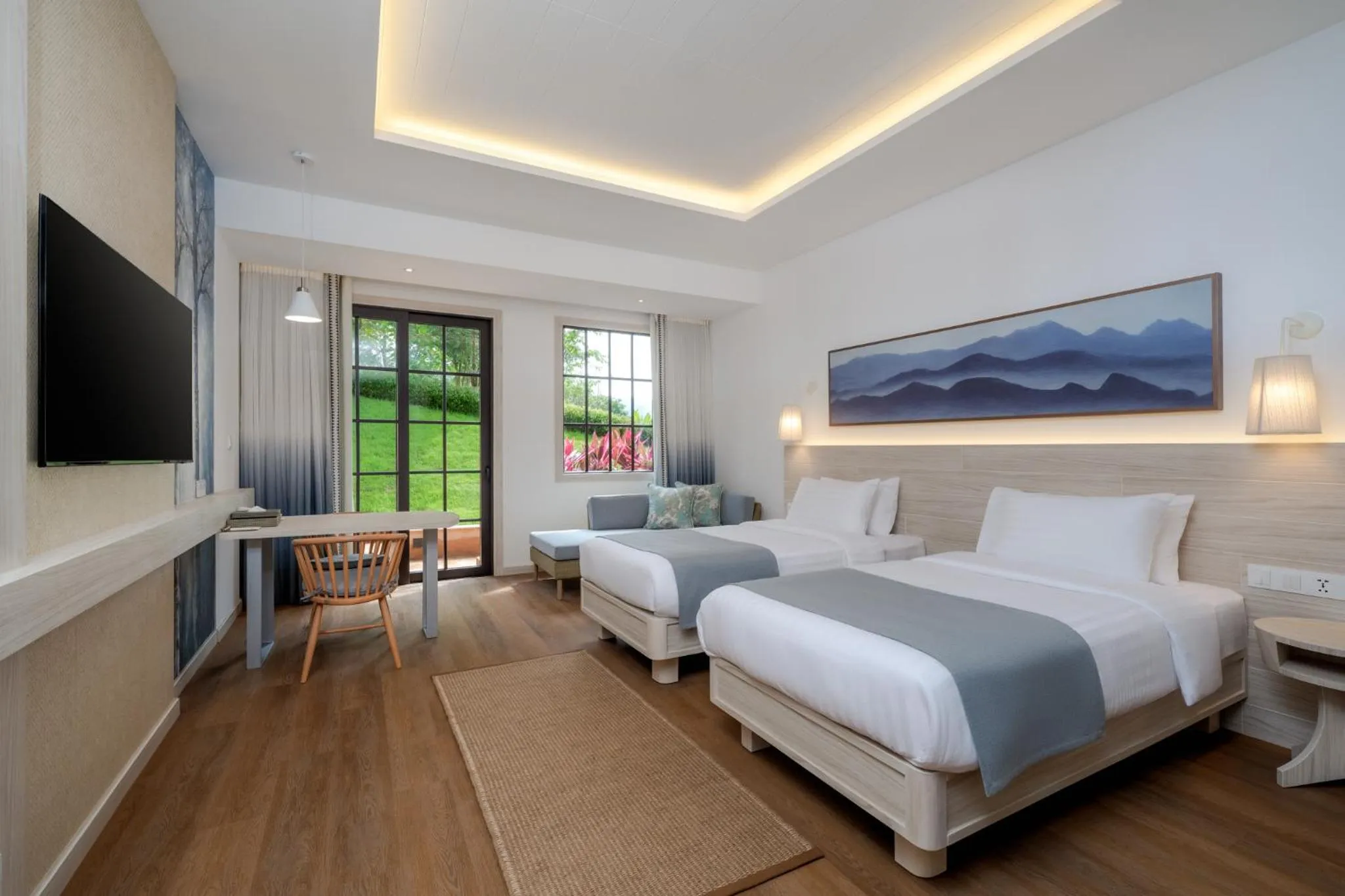 Bed in Tana Spring Resort Mae Chan