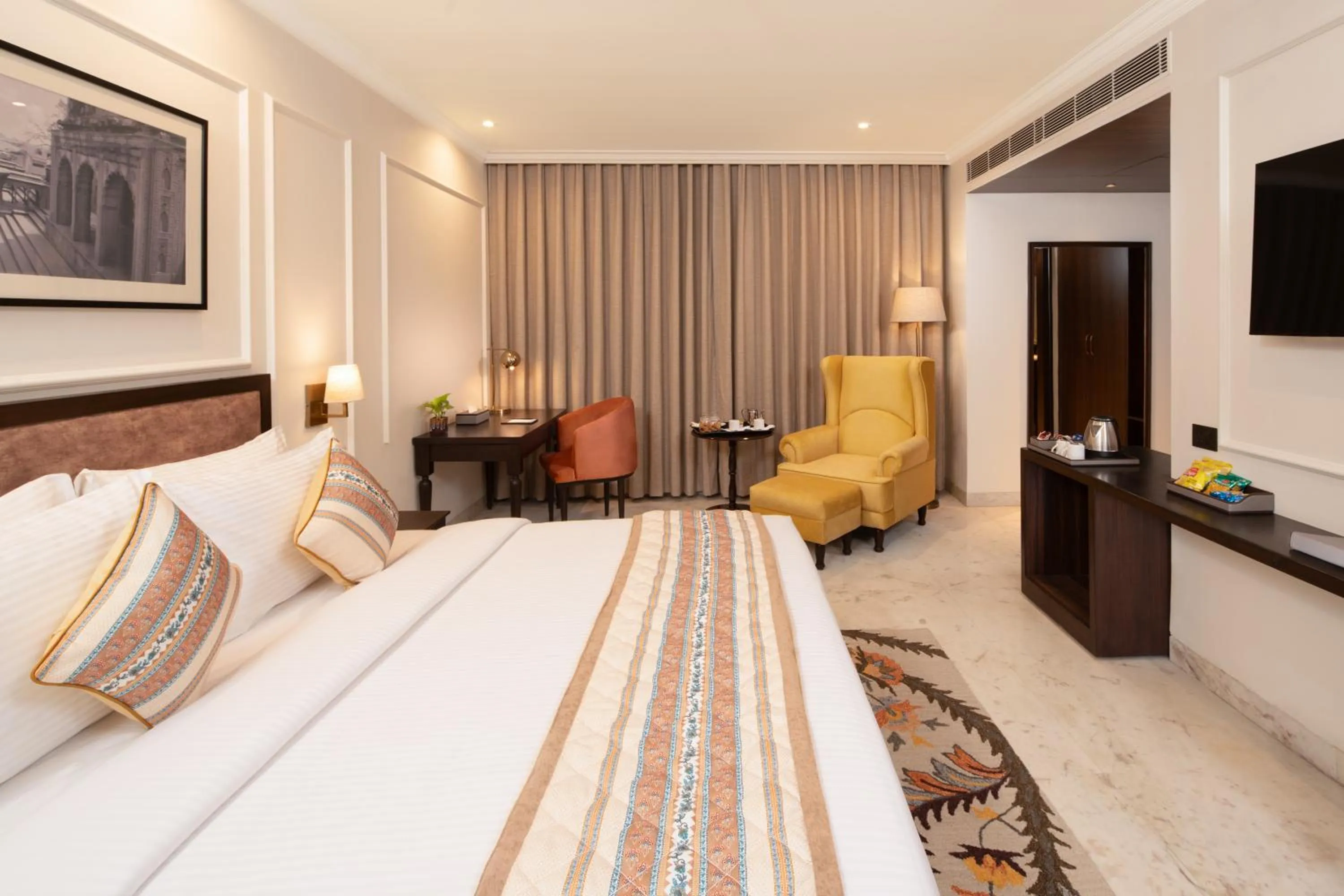 Bedroom, Bed in Brij Eternity, Vrindavan By Leisure Hotels