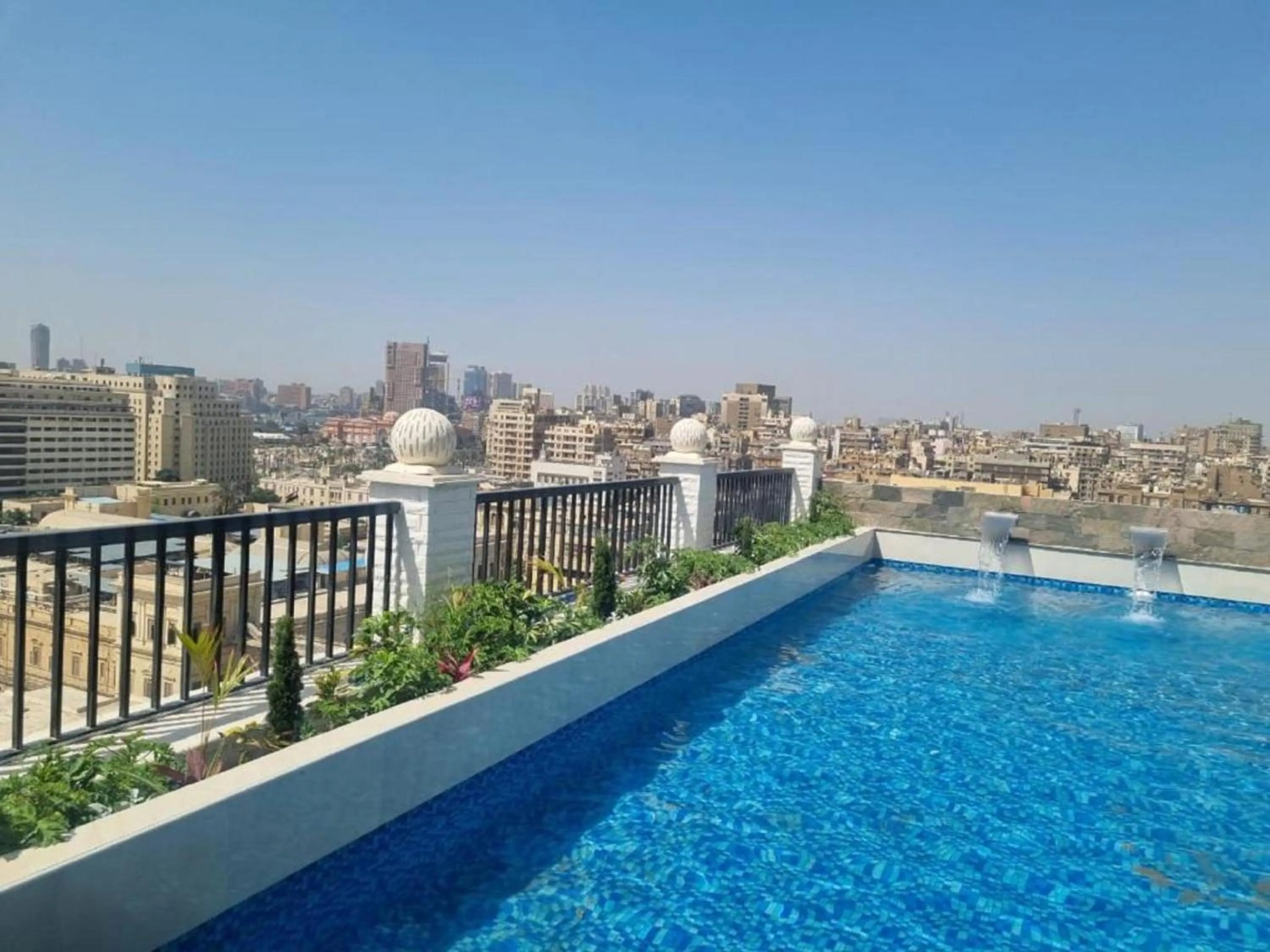 Pool view in Mar Charbel Hotel Cairo