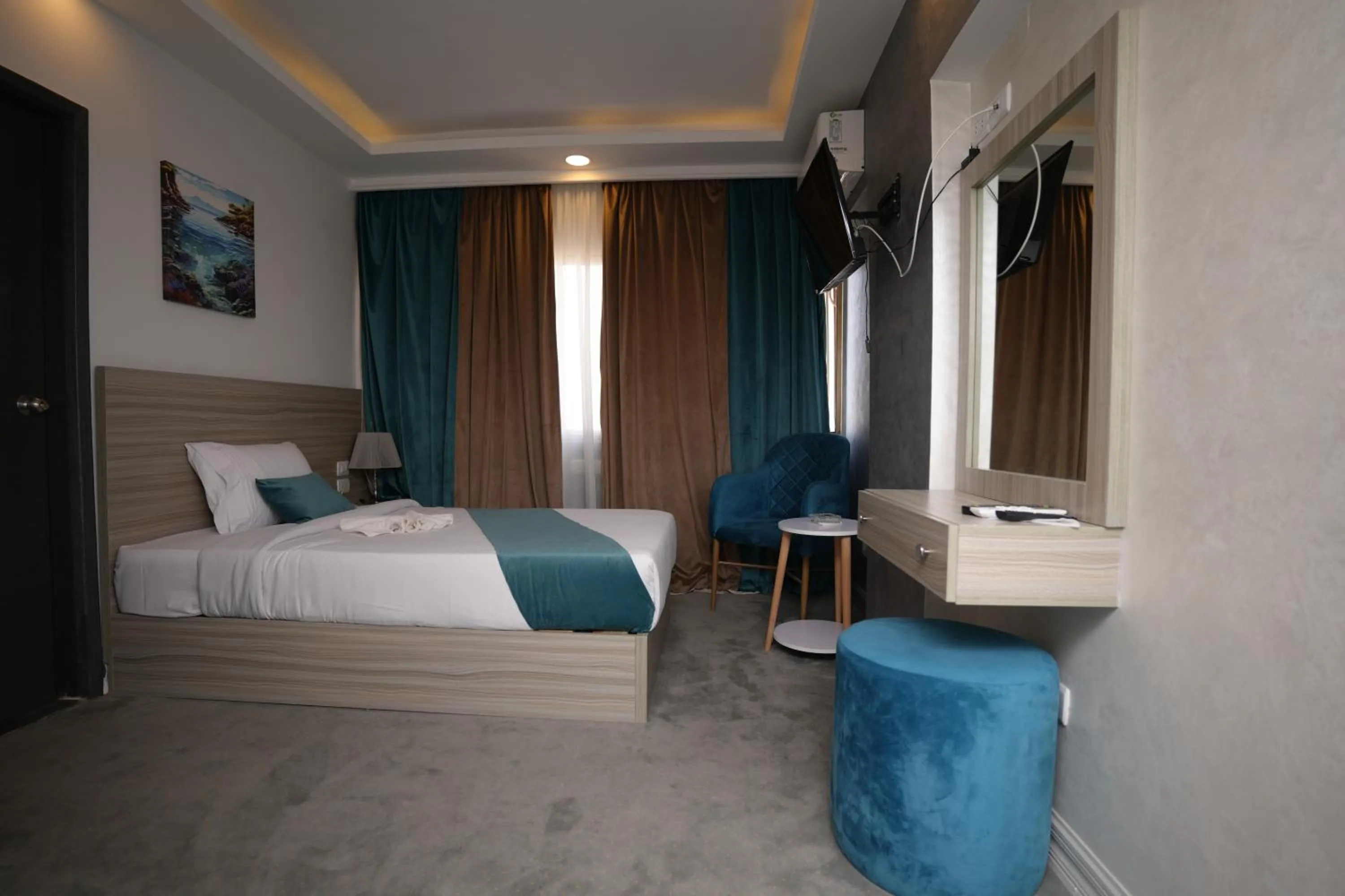 Bed in Mar Charbel Hotel Cairo