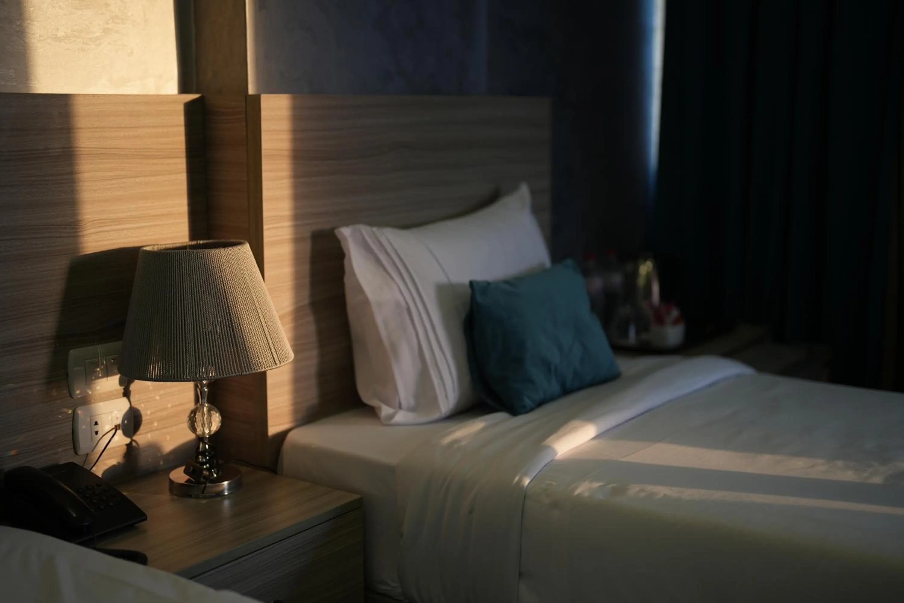 Bed in Mar Charbel Hotel Cairo