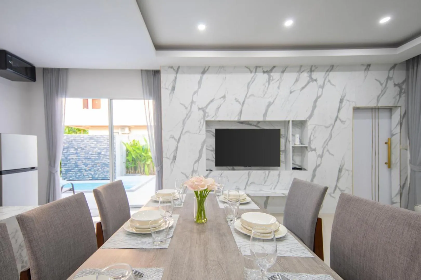 Communal lounge/ TV room in Sasi Pool Villa Phuket