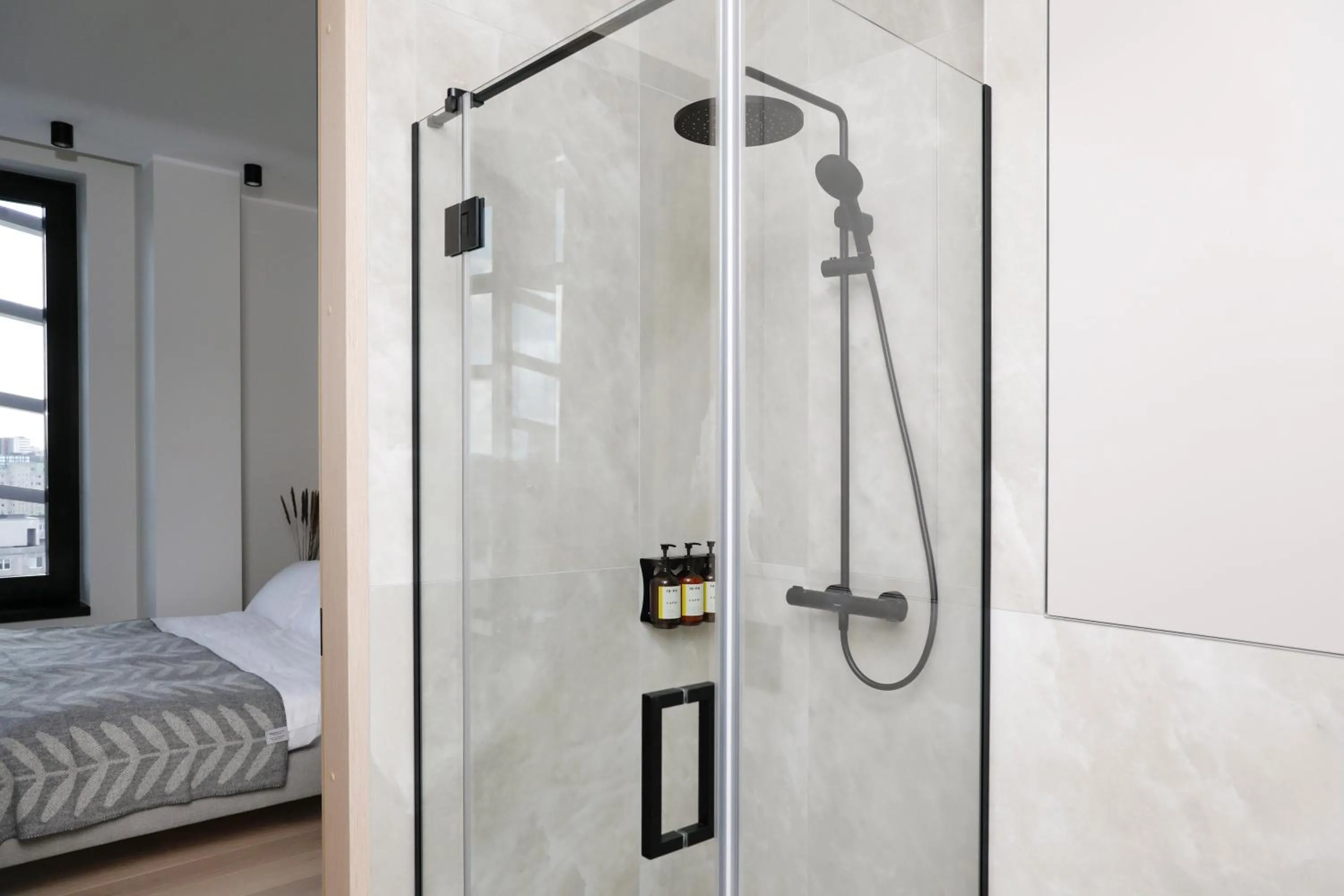 Bathroom, Bed in Bob W Tallinn Kesklinn