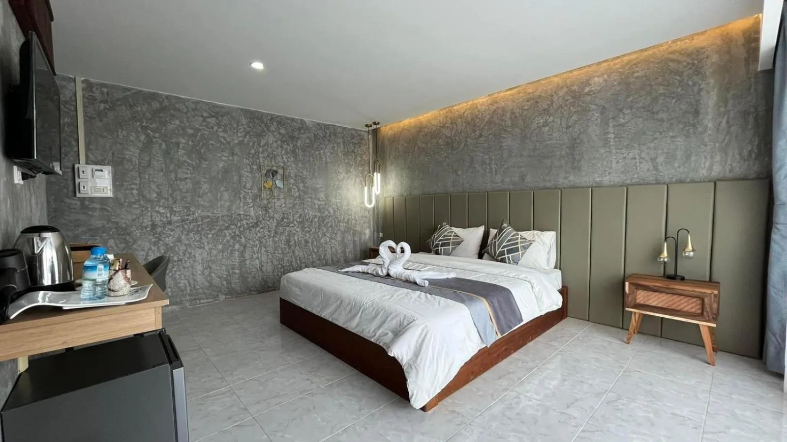 Bed in Remember Vangvieng Hotel