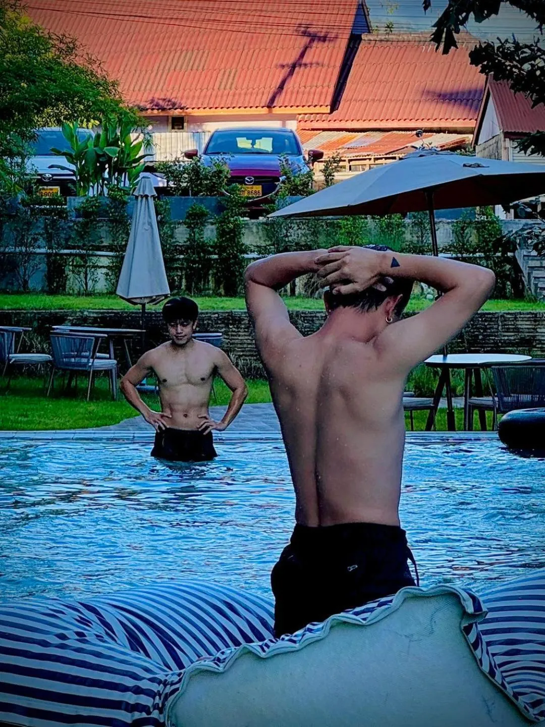 Aqua park in Remember Vangvieng Hotel