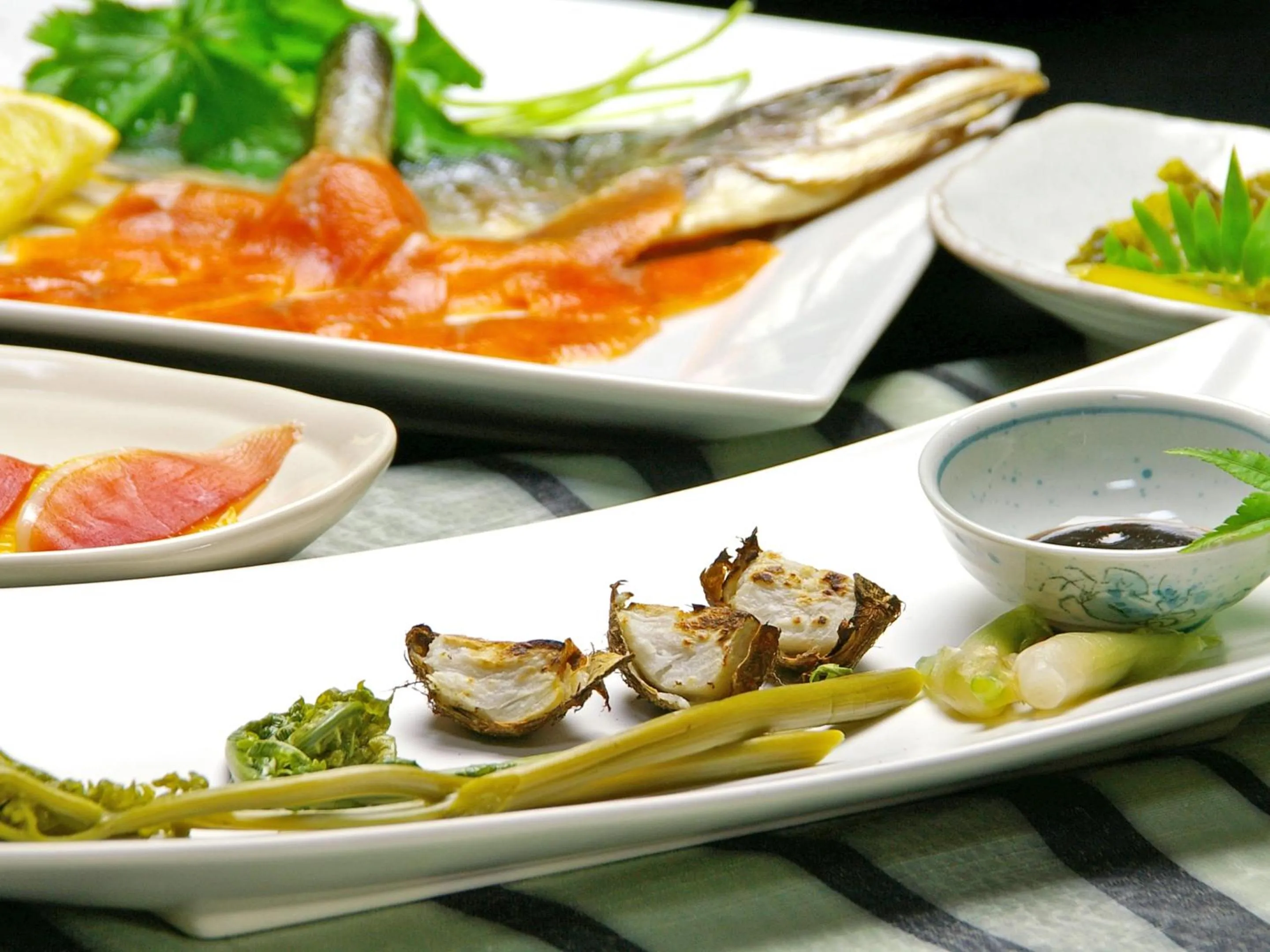 Food close-up in Takarabune Onsen Yumoto Kotobuki