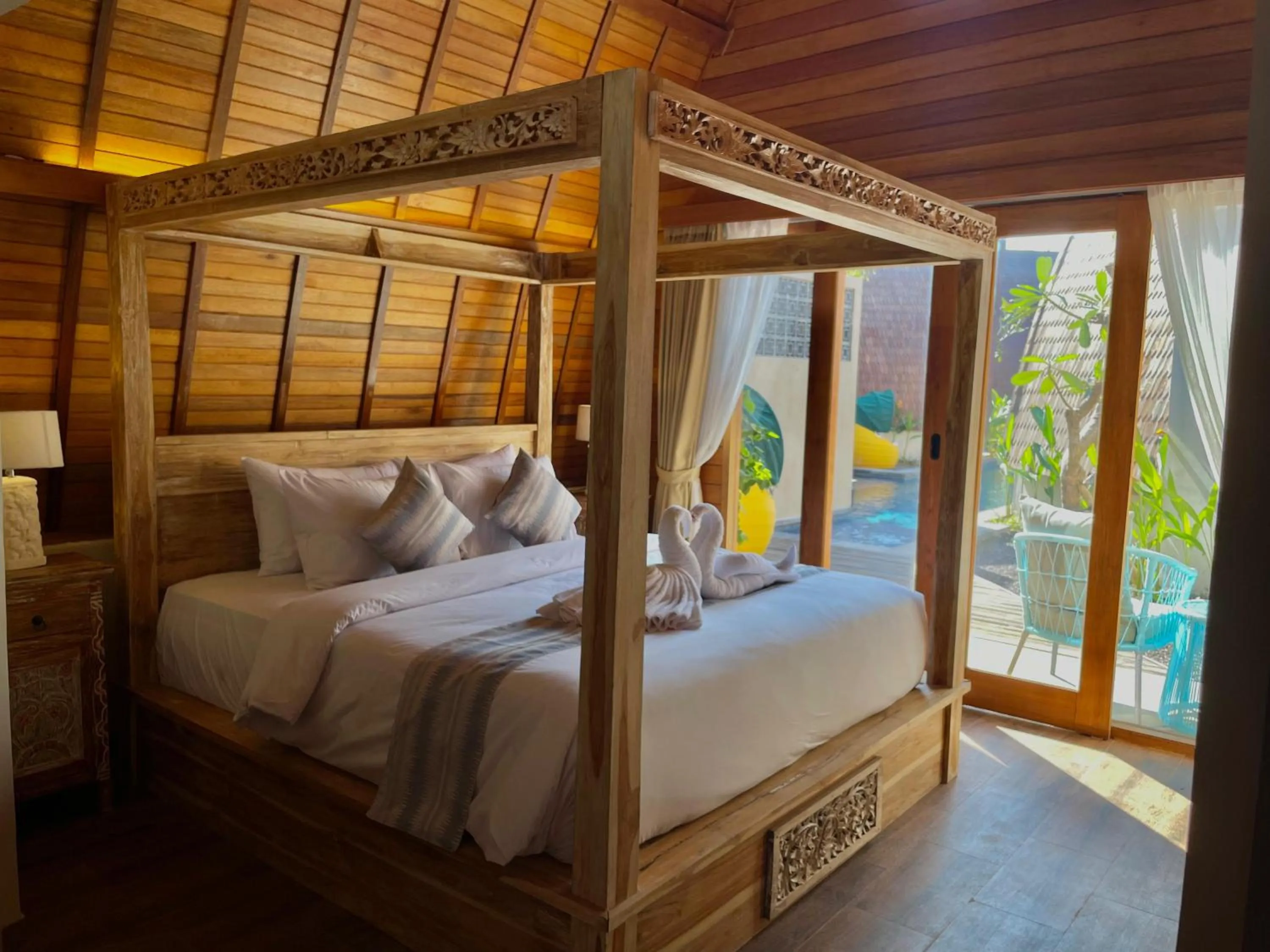 Bed in Abian Klumpu Villa & Spa Sanur Bali