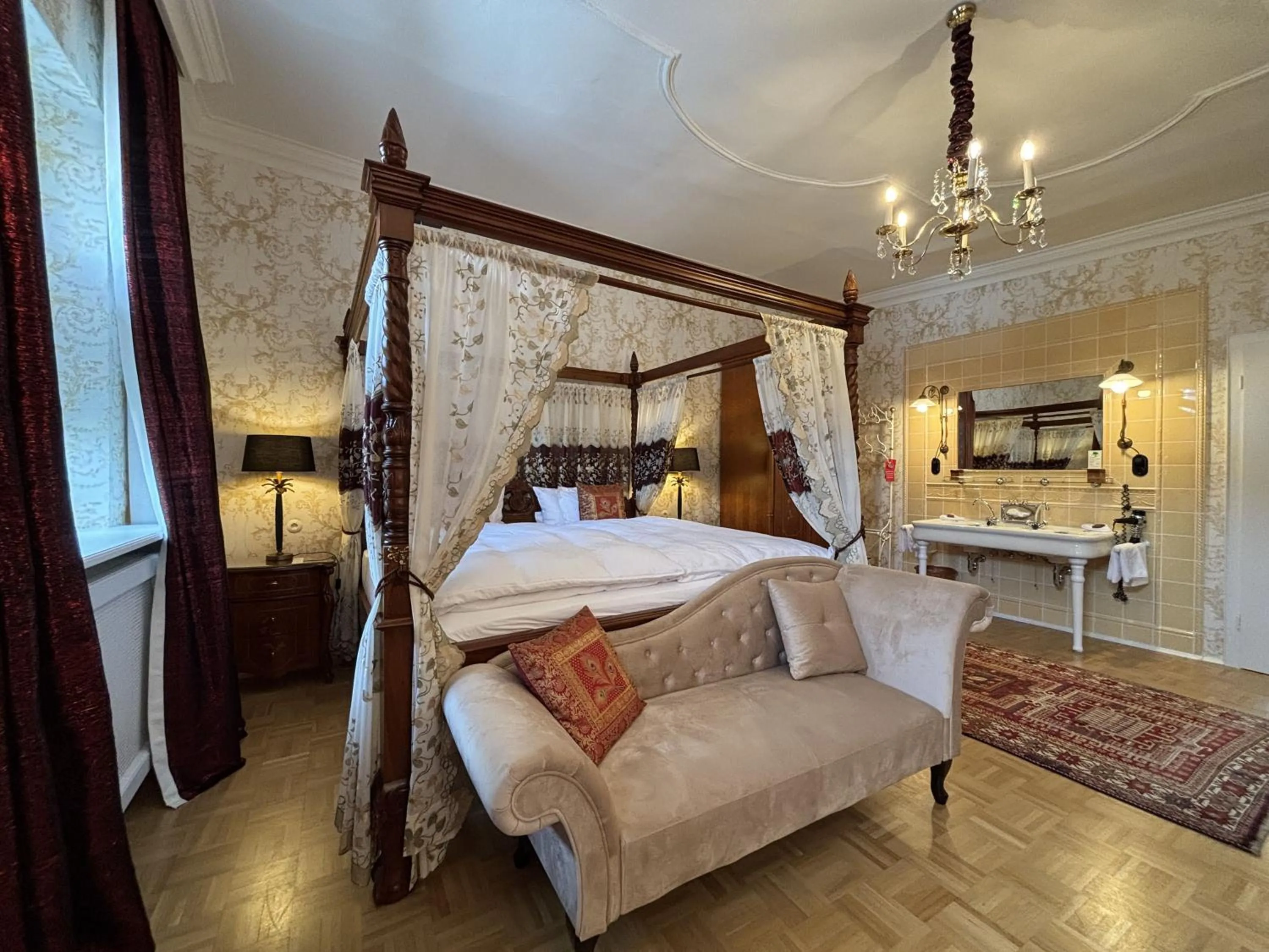 Bed in Hotel Goldener Anker