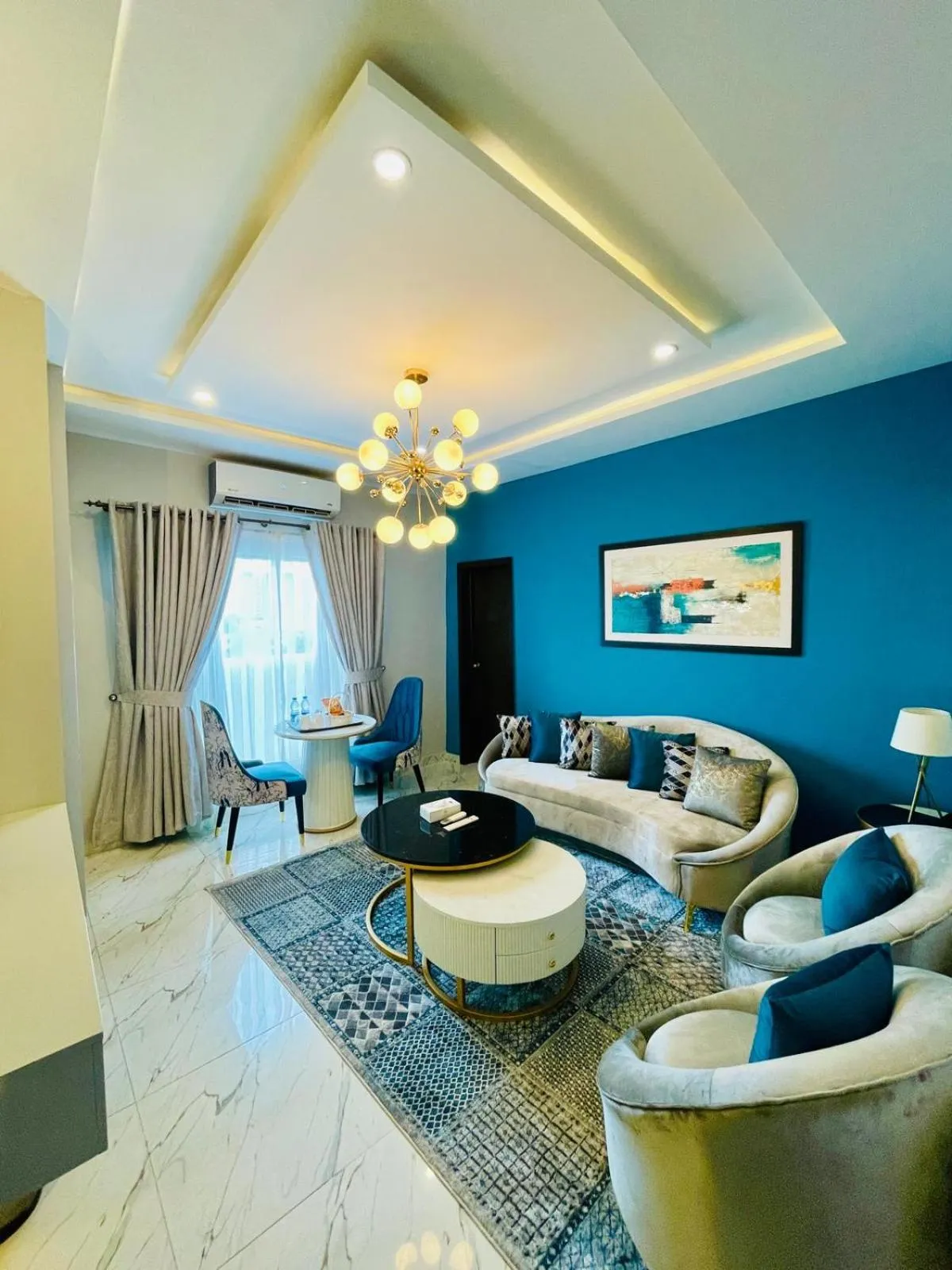 Seating area in Faletti’s Grand MM Alam Road