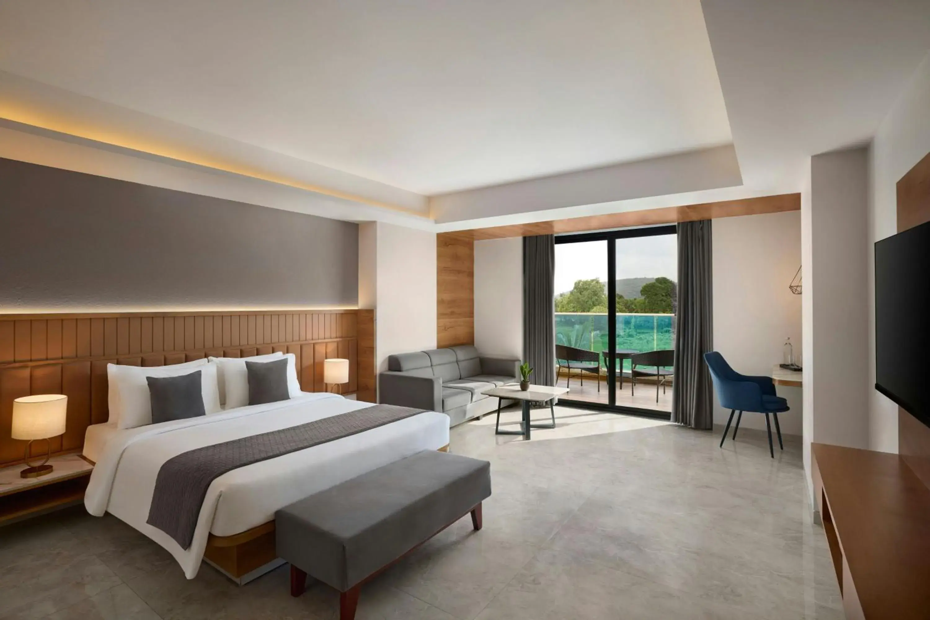 Fern Classic King Room with Sofa Bed and City View - single occupancy in The Fern Residency, Bhiwandi-Pimplas, Series by Marriott Fern Classic King Room with Sofa Bed and City View - single occupancy in The Fern Residency, Bhiwandi-Pimplas, Series by Marriott