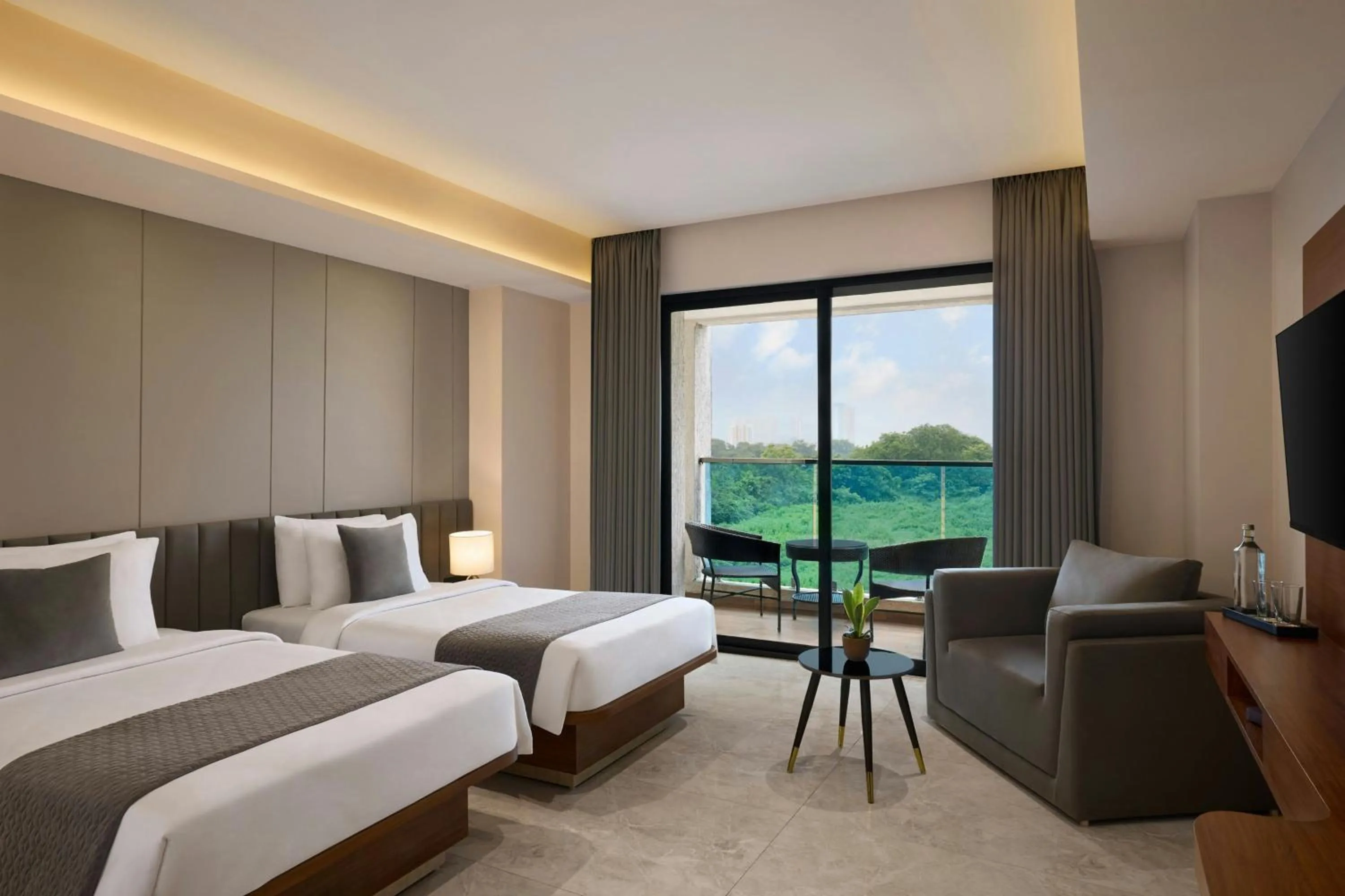 Photo of the whole room, Bed in The Fern Residency, Bhiwandi-Pimplas, Series by Marriott