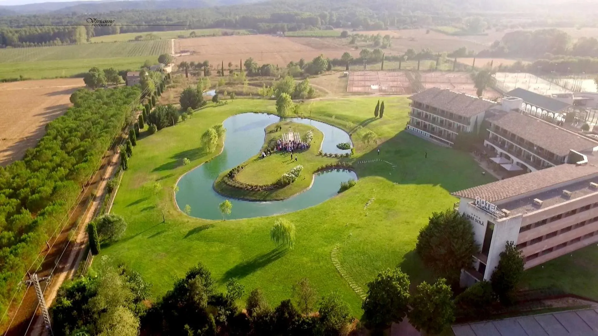 Bird's eye view in Hotel Mas Solà
