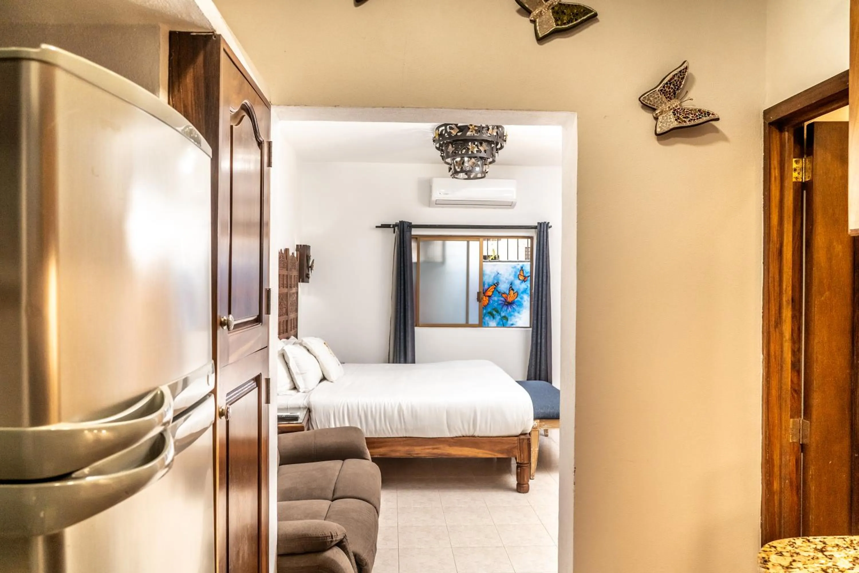 Bed in 5 Frogs Hotel Bucerias