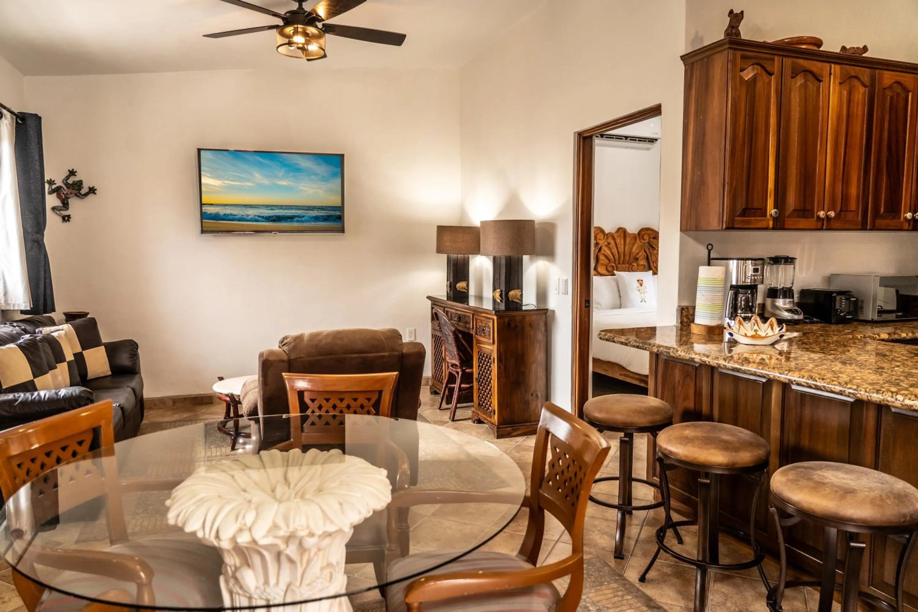 Kitchen or kitchenette in 5 Frogs Hotel Bucerias