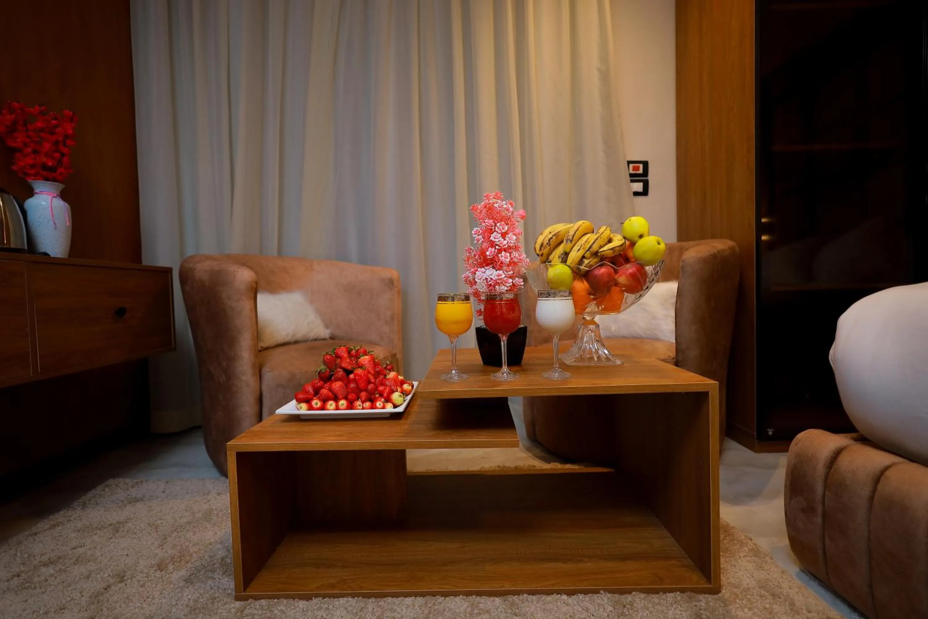 Seating area in The Muse Pyramids INN