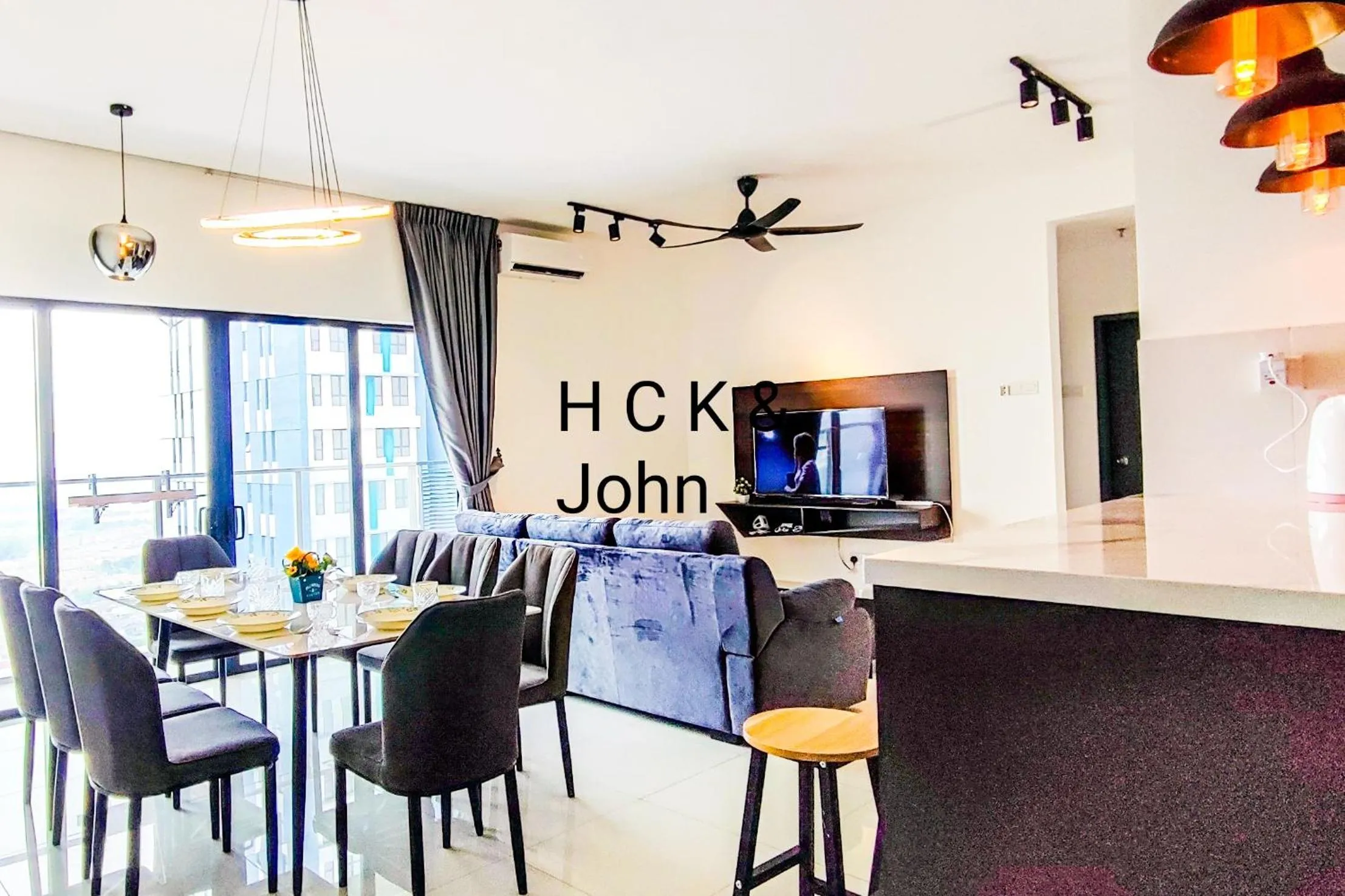 Communal lounge/ TV room in Double Storey Pool at Trio Setia by HCK