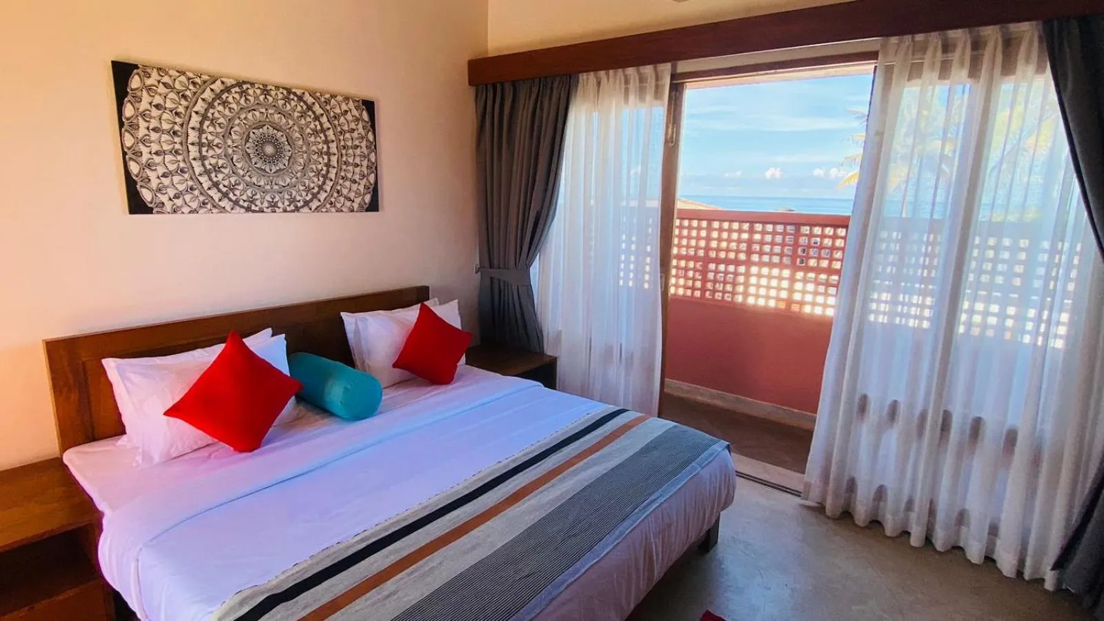 Bed in The Tea Library Hikkaduwa