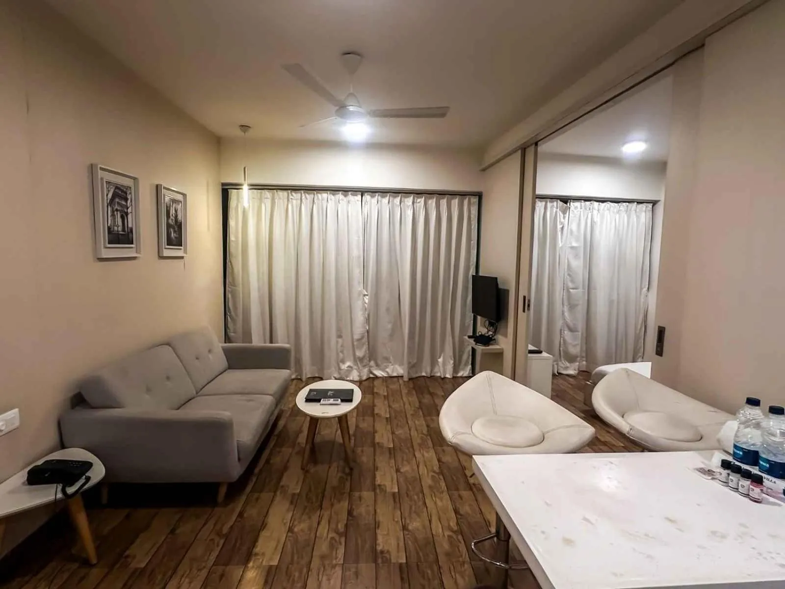 Living room in Ambition studio apartment at rajhans belliza